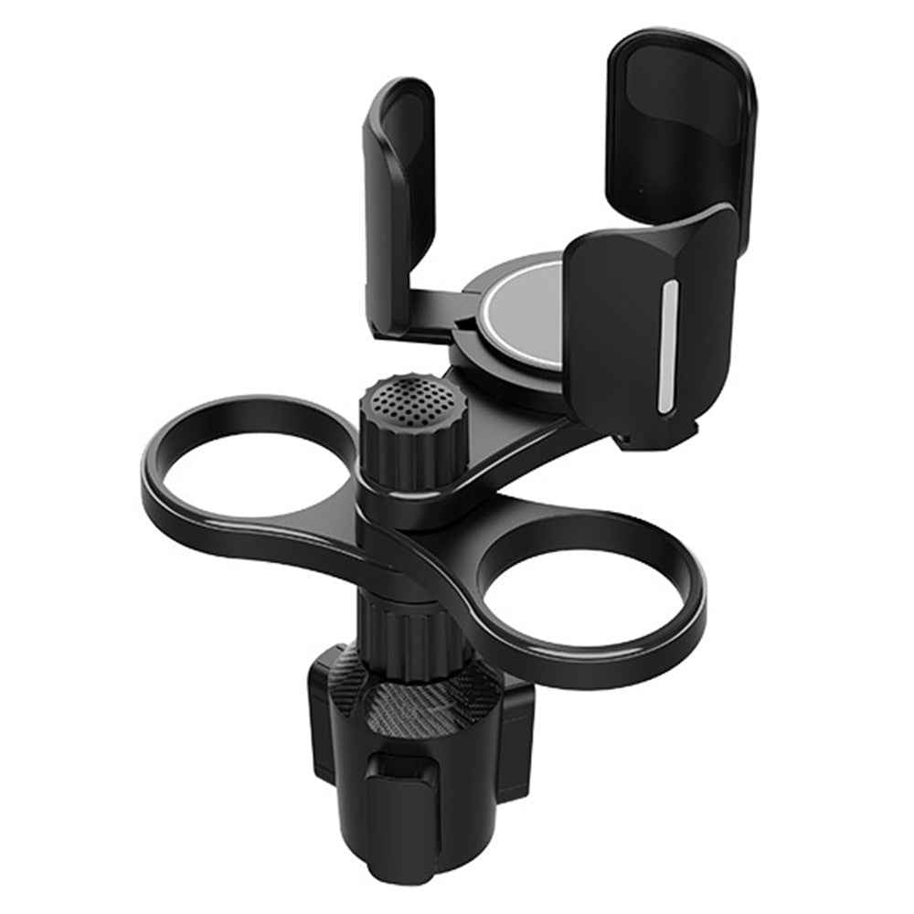 Multifunctional Car Cup Holder Expander Adapter Adjustable Organizer for Snack Bottles Coffee Cups Drinks - Black