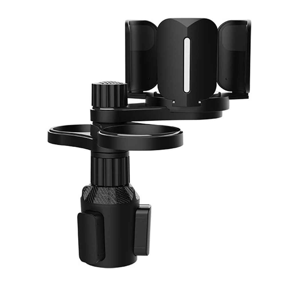 Multifunctional Car Cup Holder Expander Adapter Adjustable Organizer for Snack Bottles Coffee Cups Drinks - Black
