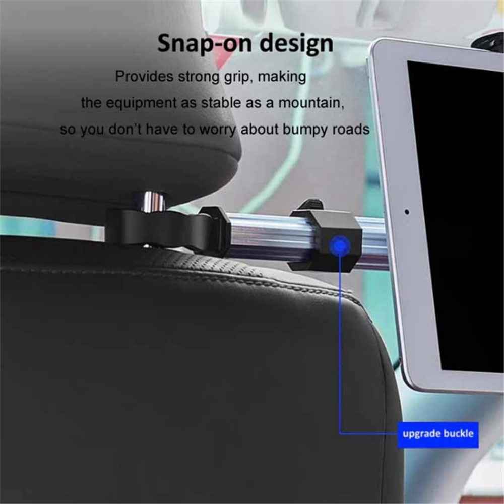 3-in-1 Car Back Seat Phone Tablet Holder Cup Holder Hanging Hook Headrest Mount Multifunction Bracket