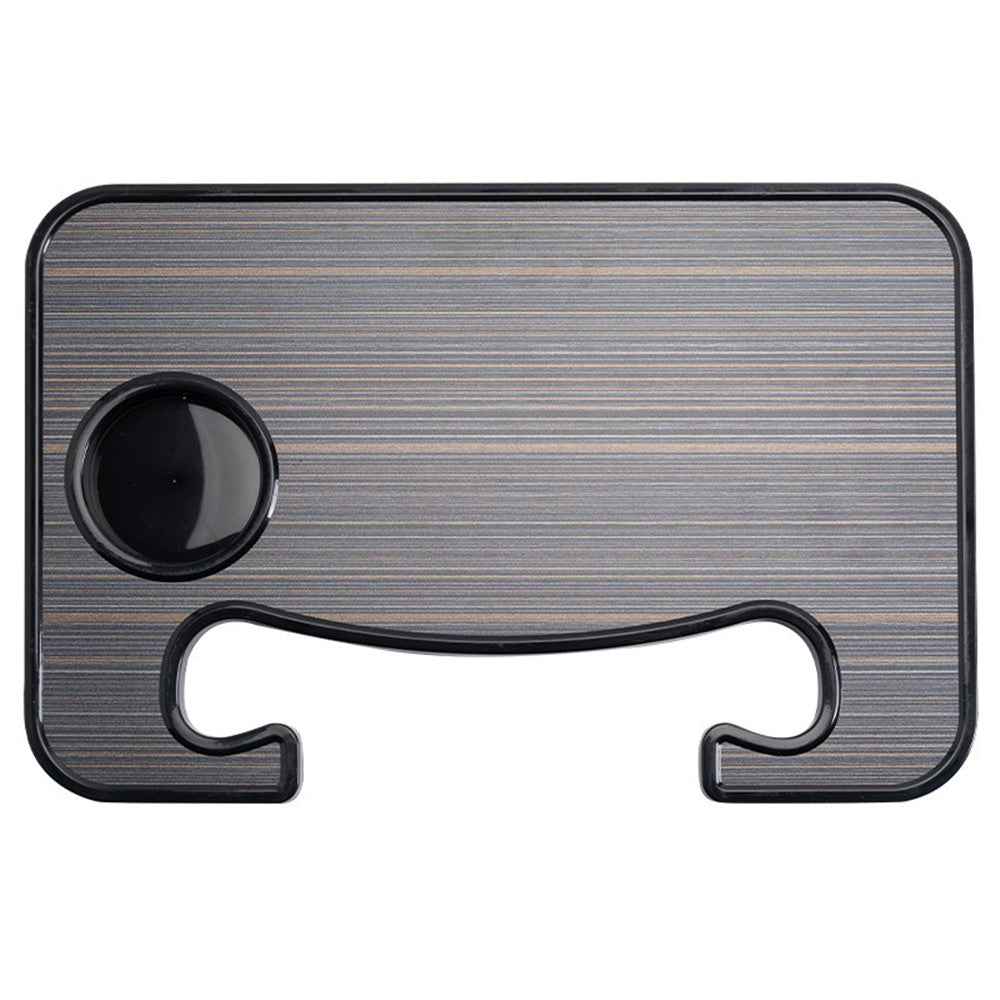 Steering Wheel ABS Desk Laptop Tablet Food Eating Vehicle Table Car Steering Wheel Tray - Brown+Wood Texture