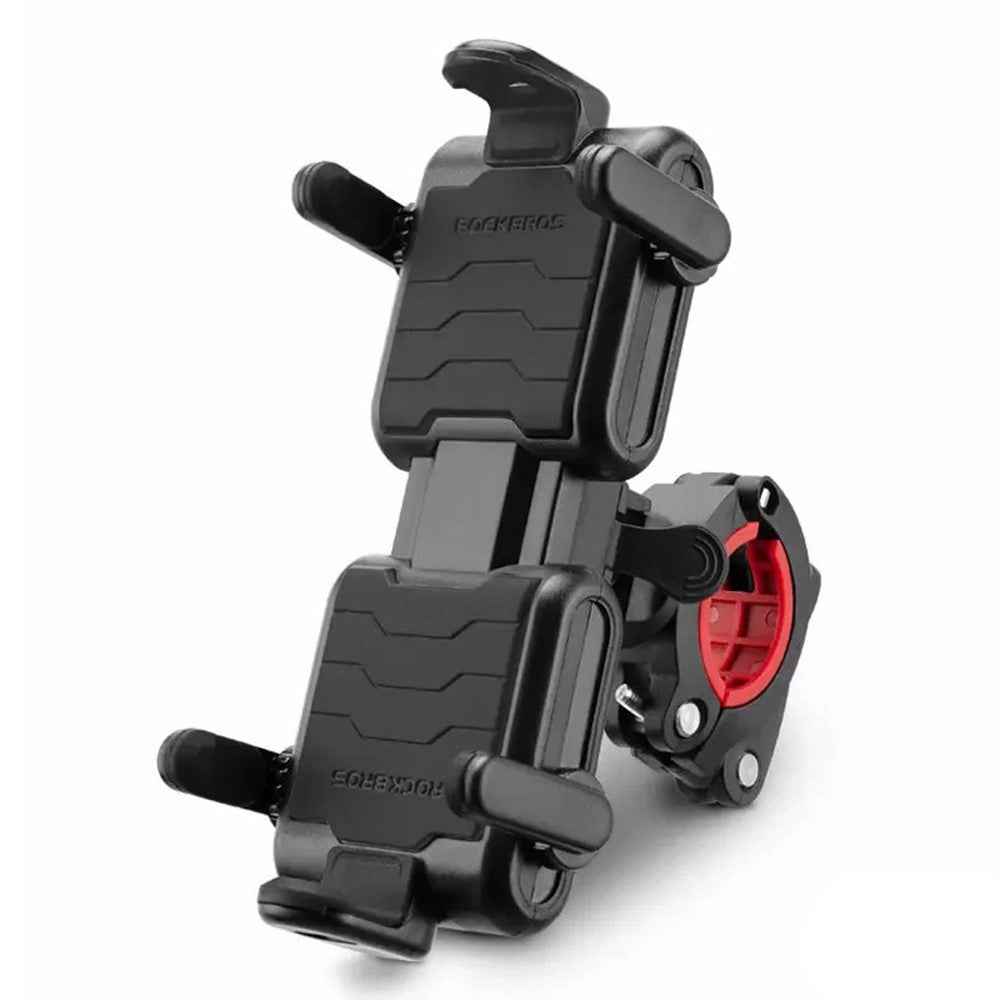 ROCKBROS Bicycle Six-Claw Cell Phone Bracket Quick Release Phone Holder for E-Bike Motorcycle - Black