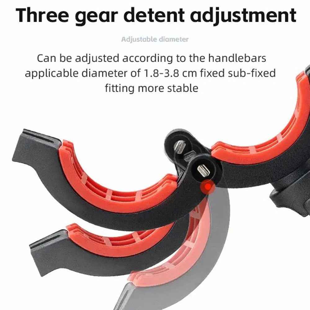 ROCKBROS Bicycle Six-Claw Cell Phone Bracket Quick Release Phone Holder for E-Bike Motorcycle - Black