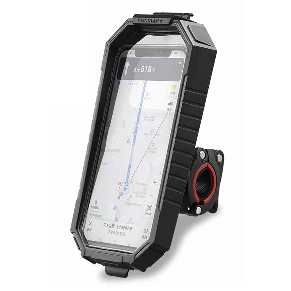 ROCKBROS Rainproof Handlebar E-Bike Mobile Phone Bracket PET Touch Screen Bike Phone Holder