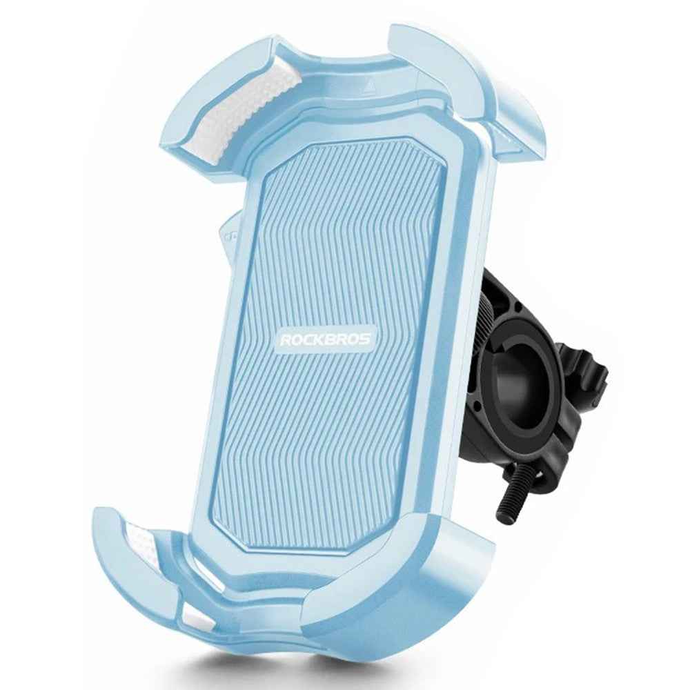 ROCKBROS HW-128 Bicycle E-Bike Phone Mount Bracket Shockproof Motorcycle Cell Phone Holder - Blue / Handlebar