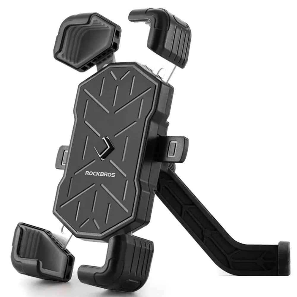 ROCKBROS HW-117 E-Bike Cell Phone Holder Motorcycle Bicycle Quick-Release Phone Bracket for 4.5"-7.2" Devices - Grey / Rearview Mirror