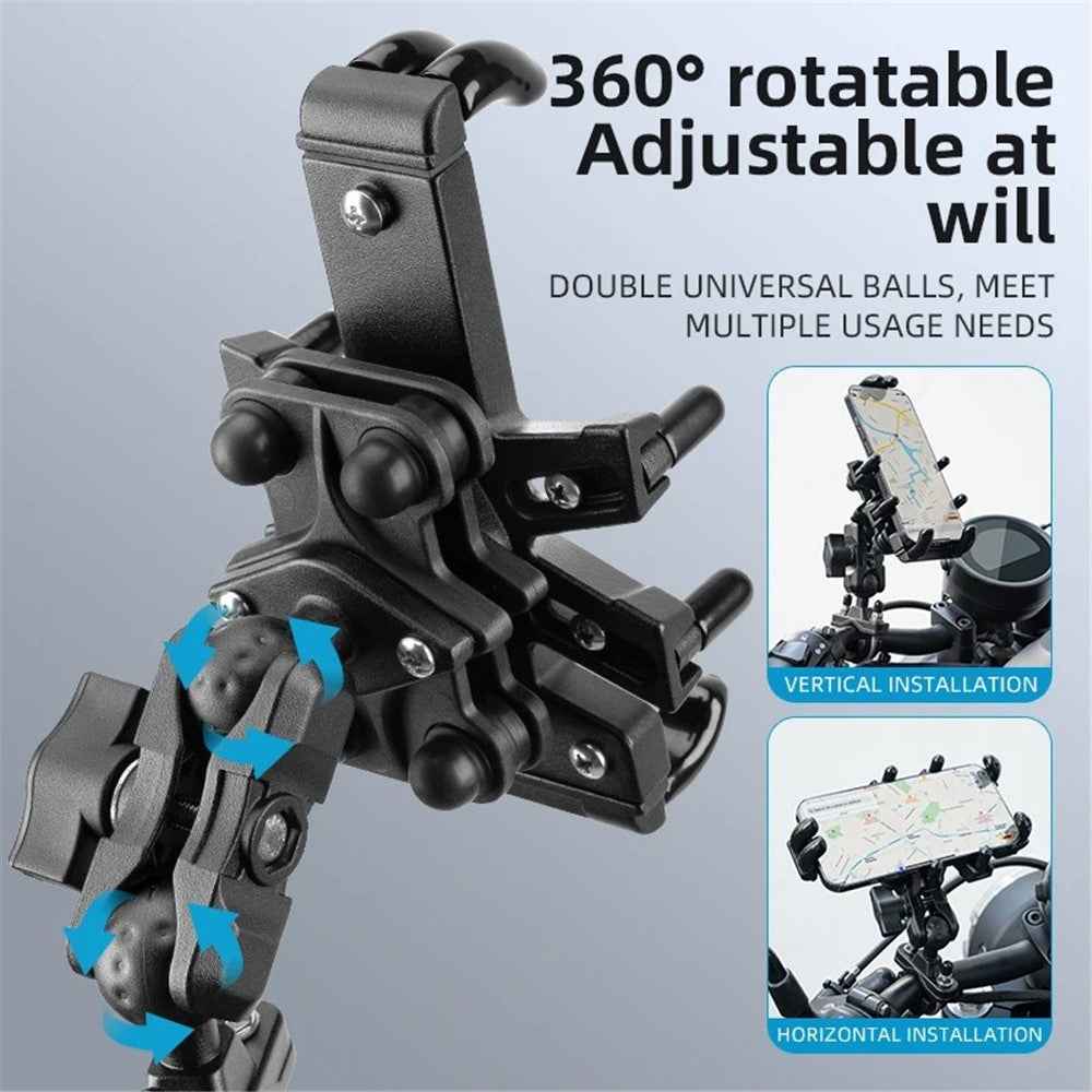 ROCKBROS 25210024 Motorcycle Cell Phone Holder Shockproof E-Bike Phone Mount for Bicycle Navigation - Y-shape
