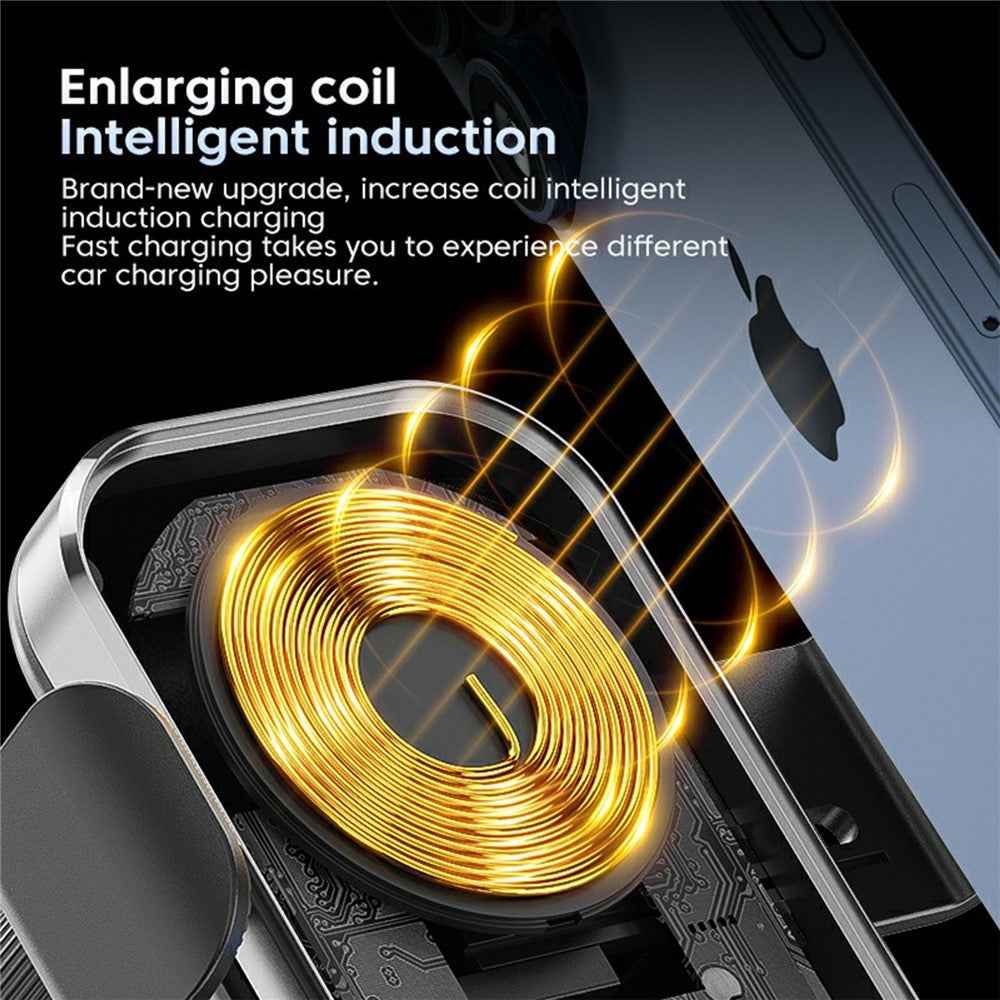 X10s 66W High Power Intelligent Induction Car Air Vent Hook Wireless Charger - Tarnish