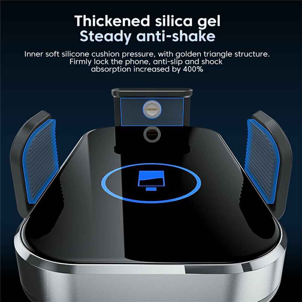 X10s 66W High Power Intelligent Induction Car Air Vent Hook Wireless Charger - Tarnish