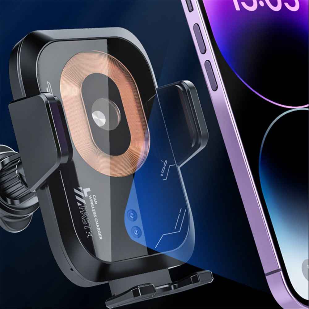 X18 15W Car Wireless Charger Automatic Induction Vehicle Air Vent Phone Charging Bracket