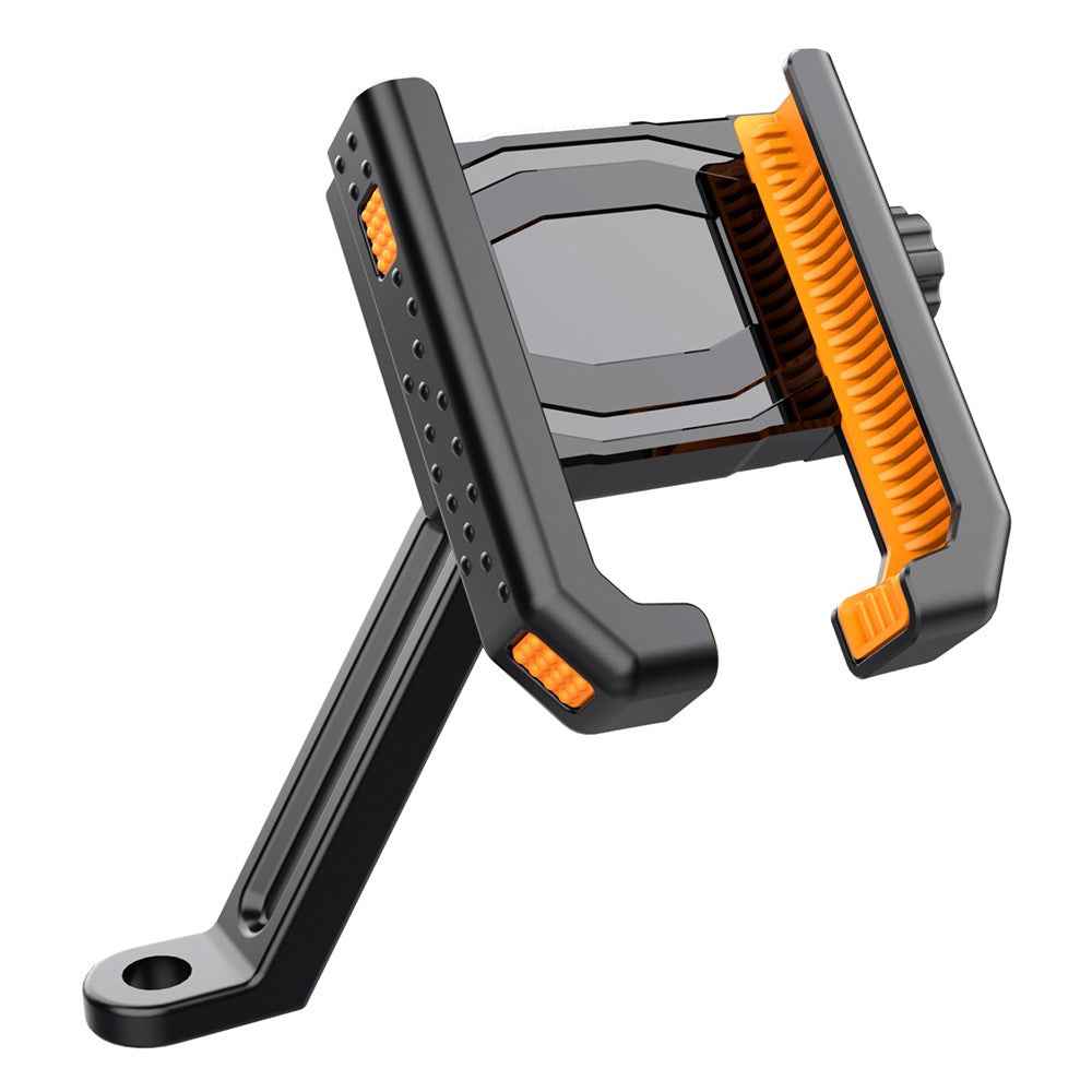 QX-24 ABS Motorcycle Phone Mount Holder Bracket (Installation On Rearview Mirror) - Orange
