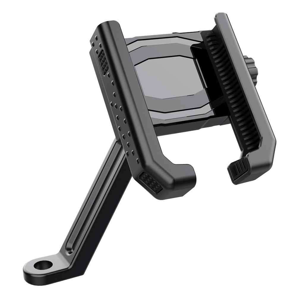 QX-24 ABS Motorcycle Phone Mount Holder Bracket (Installation On Rearview Mirror) - Black
