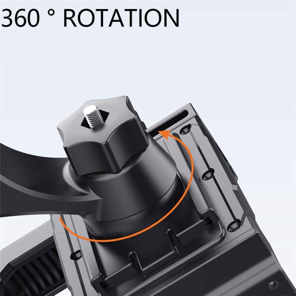QX-24 ABS Motorcycle Phone Mount Holder Bracket (Installation On Rearview Mirror) - Yellow