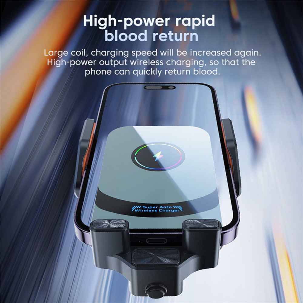 X16 Magnetic Phone Mount Car Smart Sensor Air Vent Phone Holder Automatic Wireless Charger - Tarnish