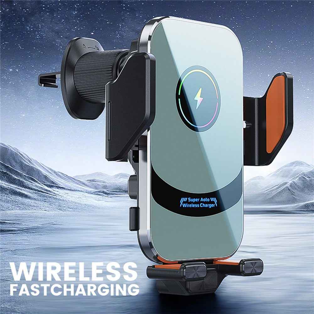 X16 Magnetic Phone Mount Car Smart Sensor Air Vent Phone Holder Automatic Wireless Charger - Tarnish