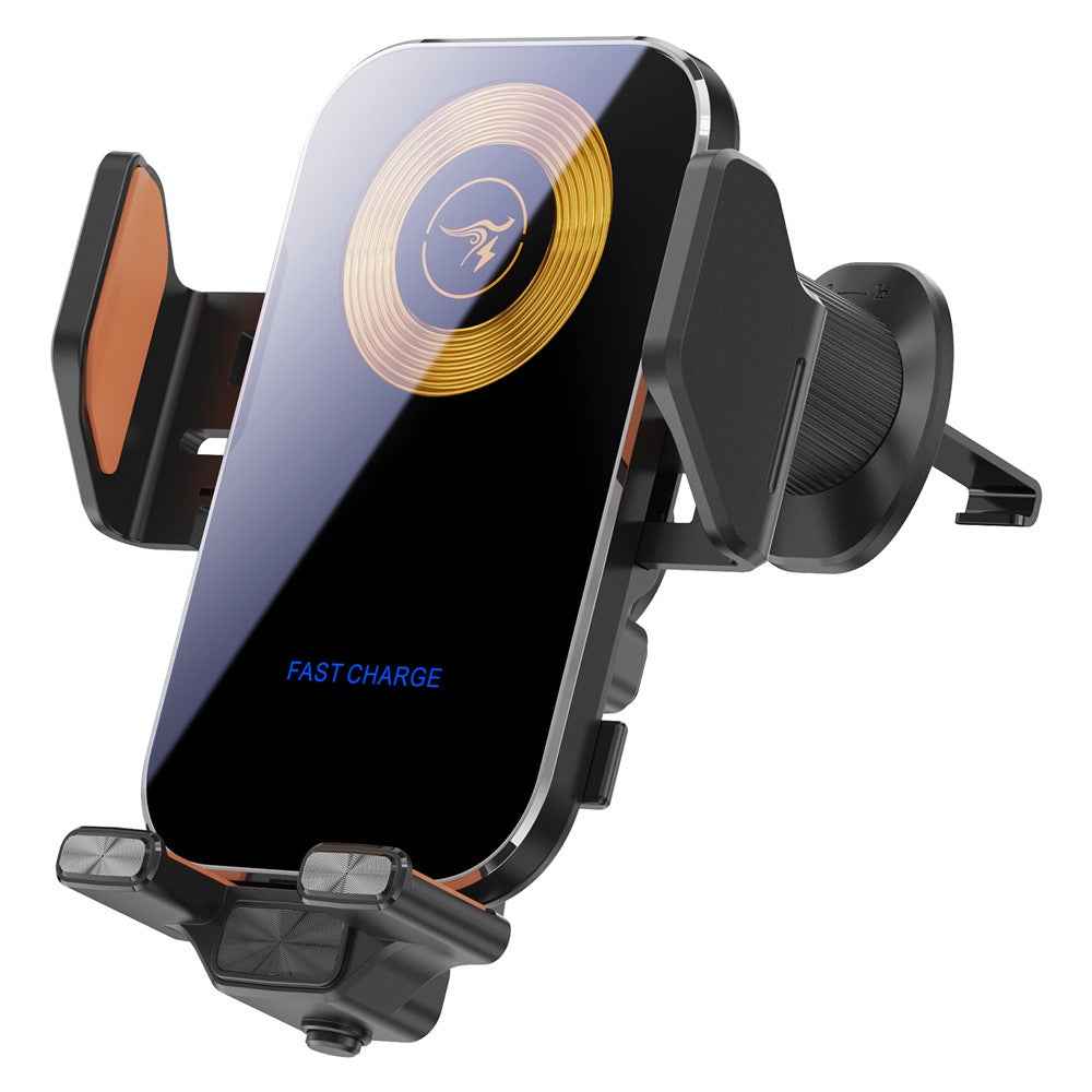 X15 Car Air Vent Cell Phone Mount Holder Wireless Charger Mobile Phone Bracket - Tarnish