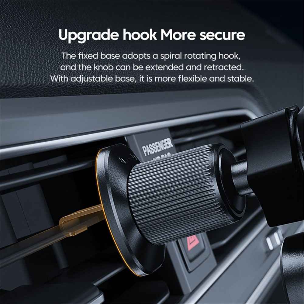 X15 Car Air Vent Cell Phone Mount Holder Wireless Charger Mobile Phone Bracket - Tarnish