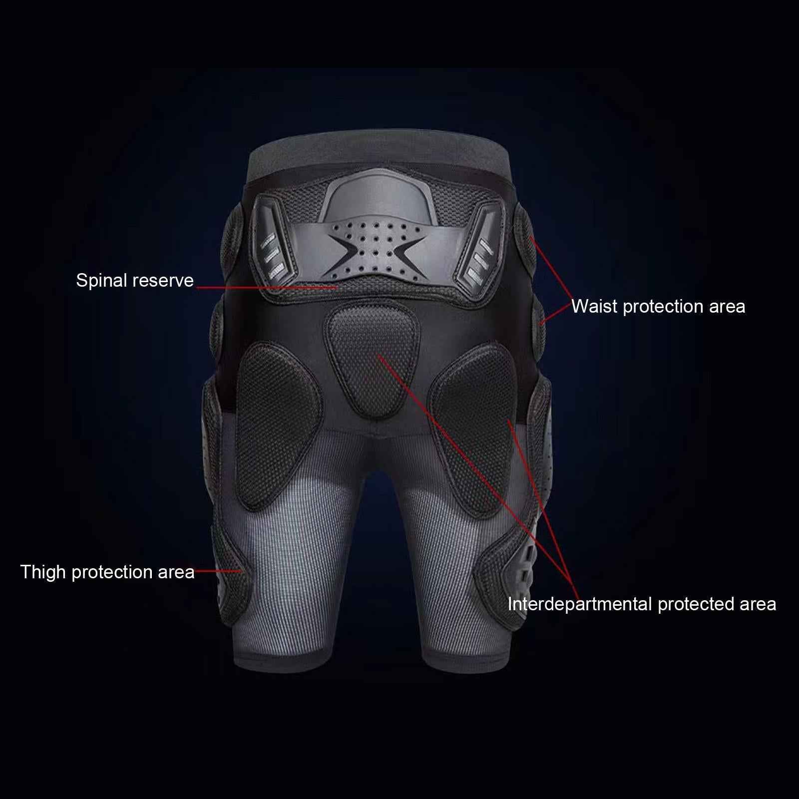 Protective Padded Shorts Hip Butt and Tailbone Protection for Skating Riding L