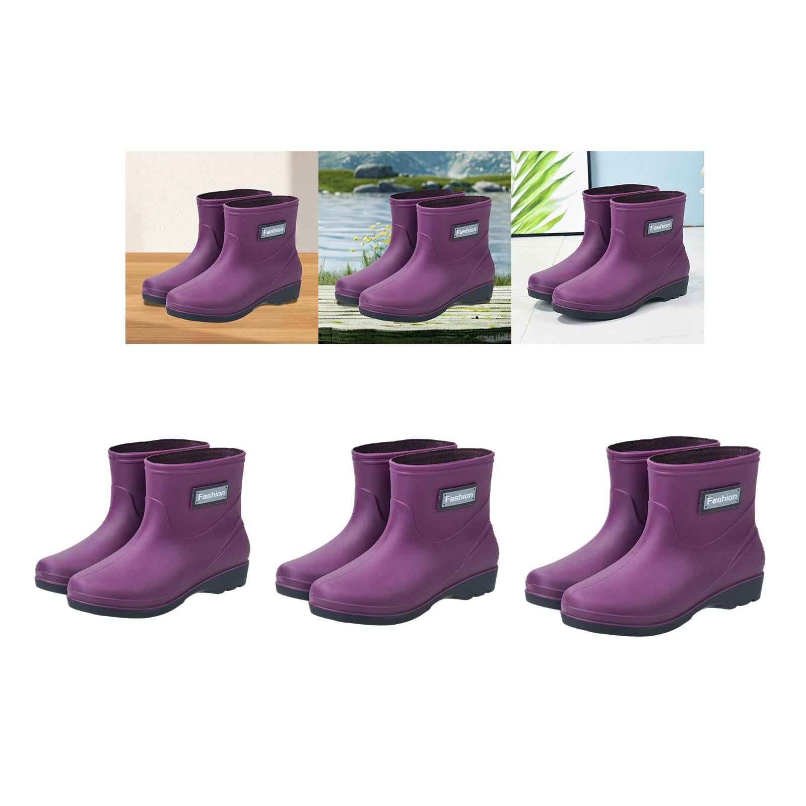 Rain Boots Waterproof Practical Anti Slip Rainboots for Outside Hiking Girls Size 39