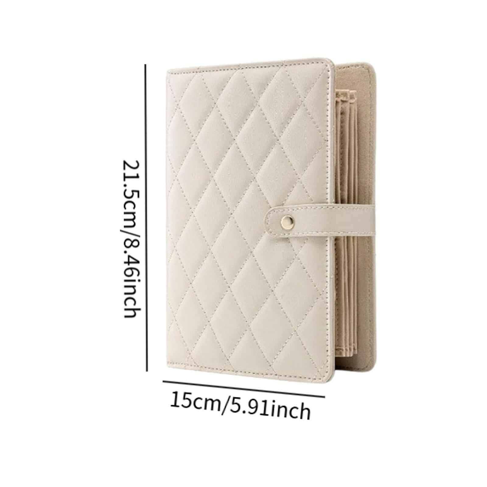 Jewelry Book PU Leather Jewelry Storage Bag for Ring Bracelet Store Counters beige