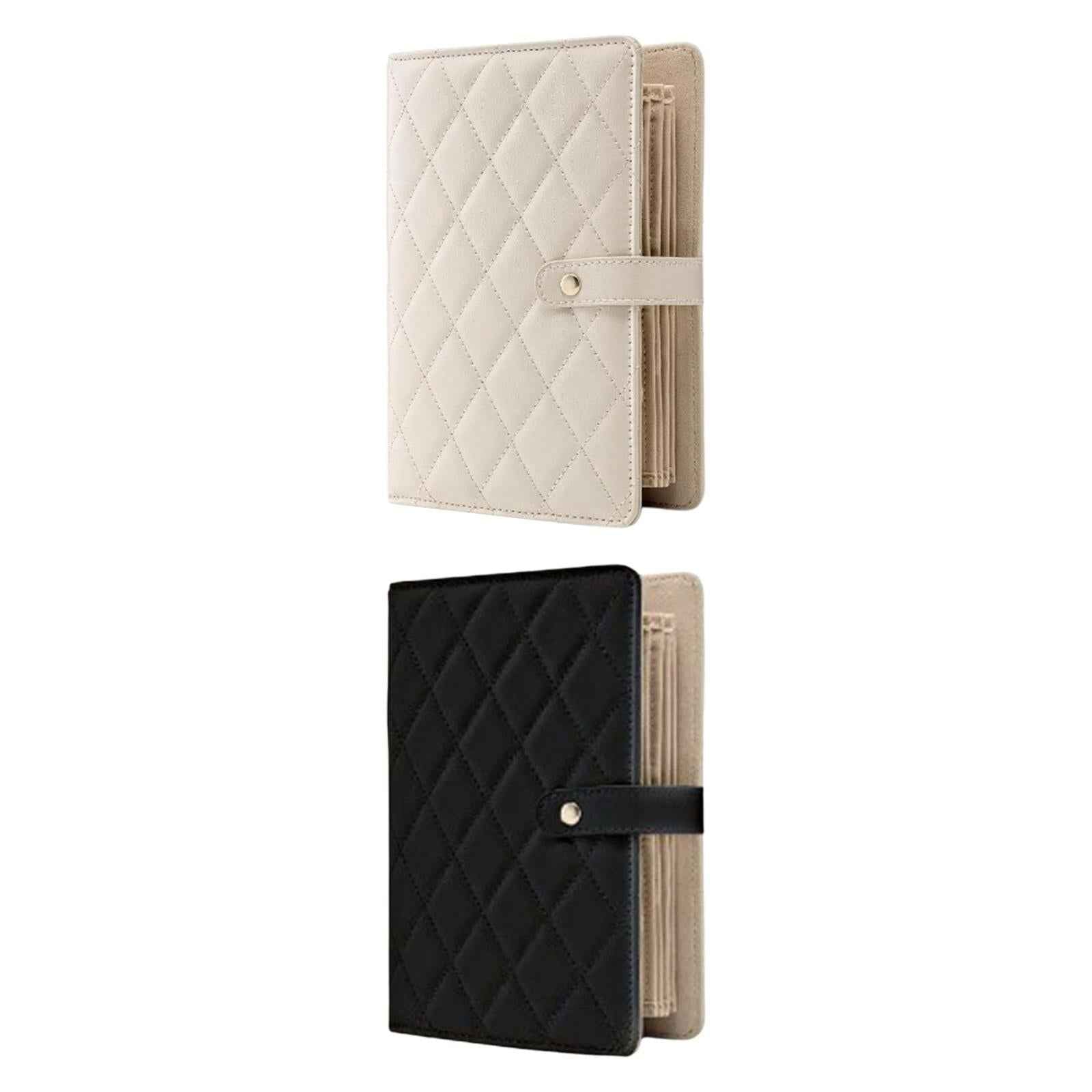 Jewelry Book PU Leather Jewelry Storage Bag for Ring Bracelet Store Counters beige