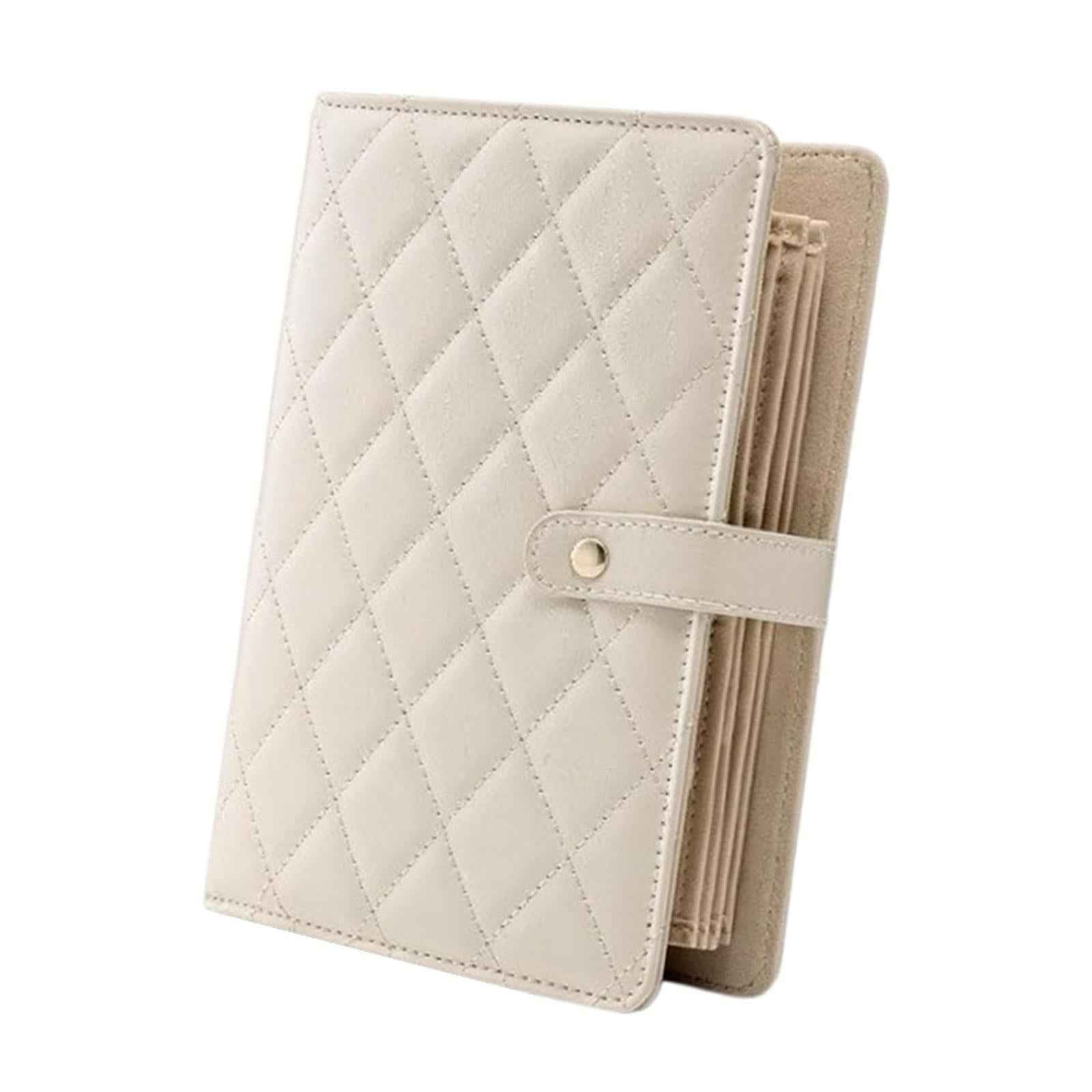 Jewelry Book PU Leather Jewelry Storage Bag for Ring Bracelet Store Counters beige