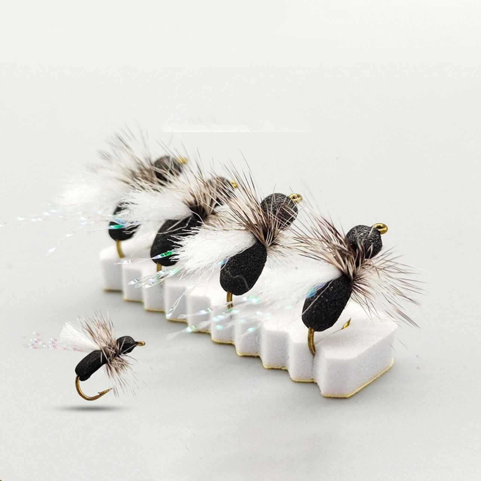 5x Foam Dry Fly Flies with High Carbon Hooks for Men Women Fisherman Anglers