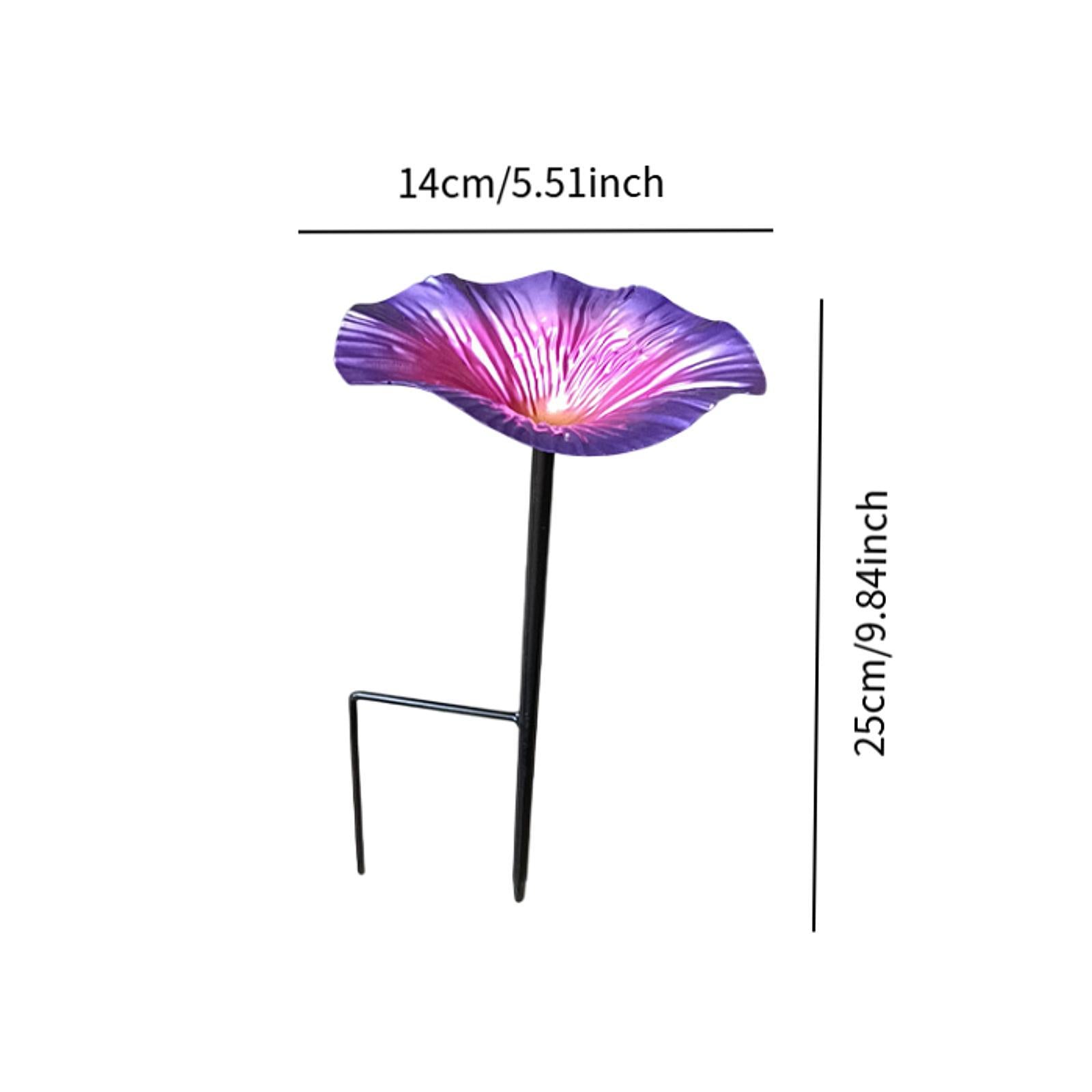 Bird Baths for Outdoors Garden Metal Bird Bath for Backyard Patio Bird Lover Purple Blue