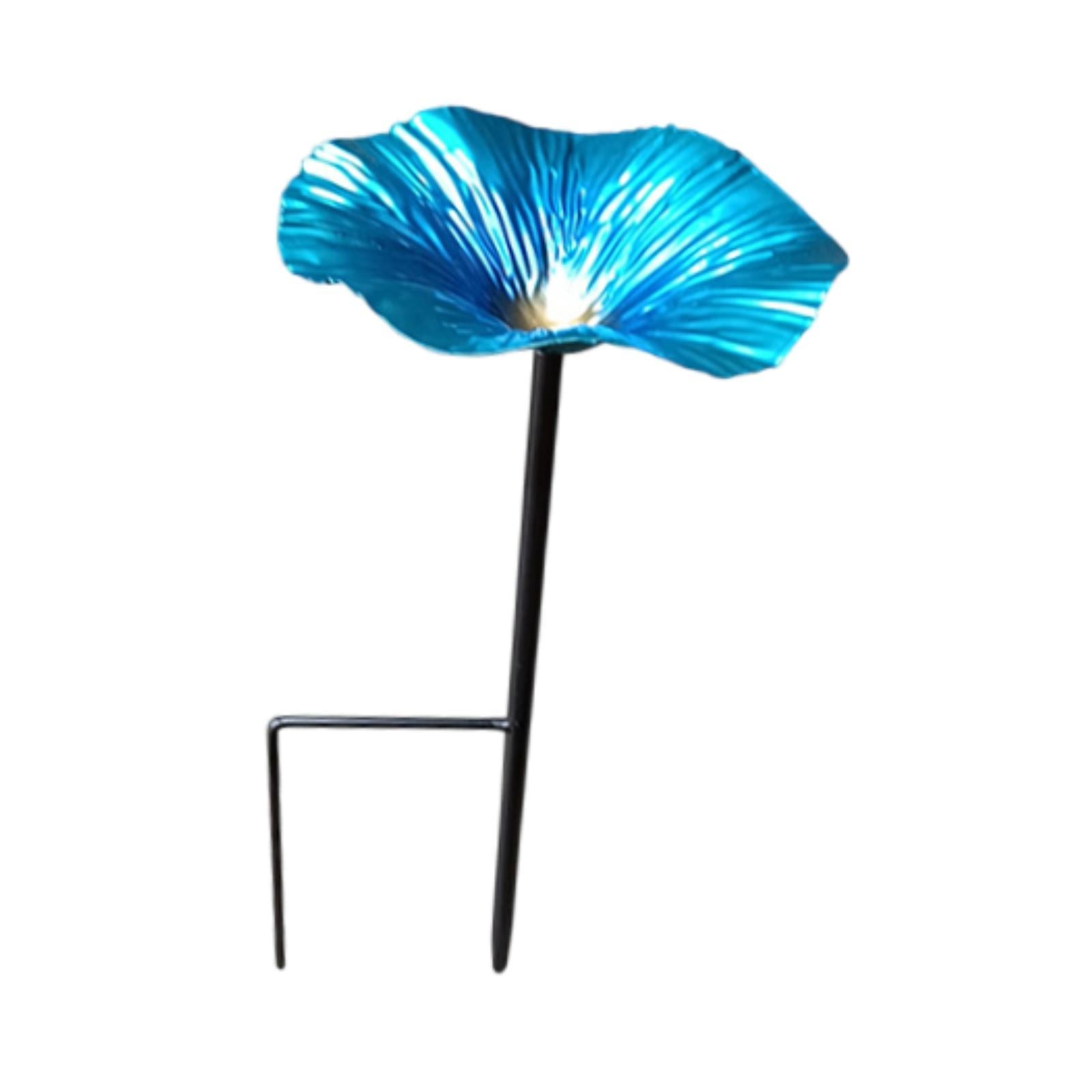 Bird Baths for Outdoors Garden Metal Bird Bath for Backyard Patio Bird Lover Blue