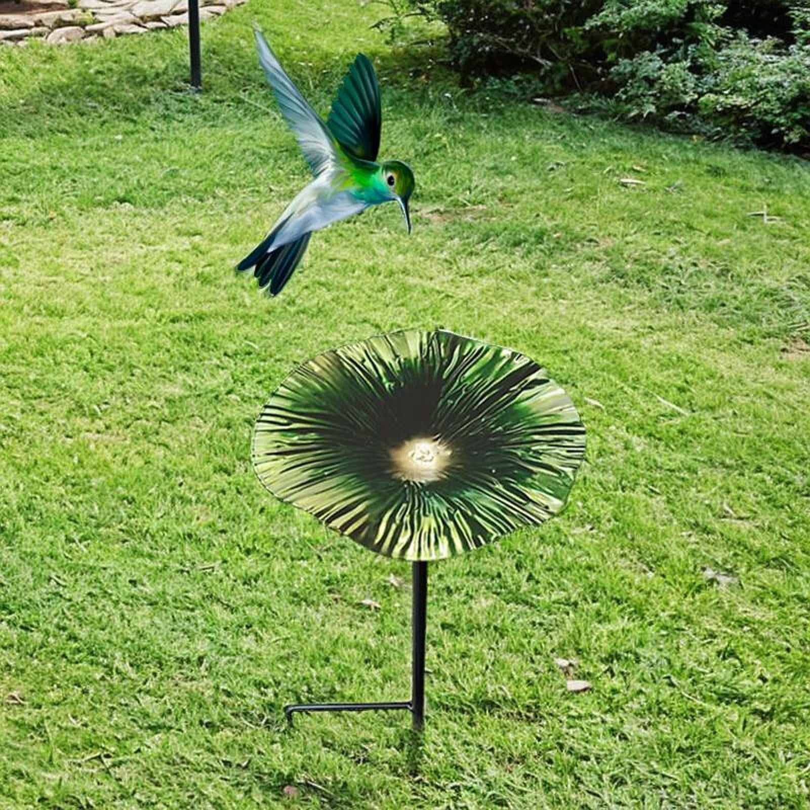 Bird Baths for Outdoors Garden Metal Bird Bath for Backyard Patio Bird Lover Green