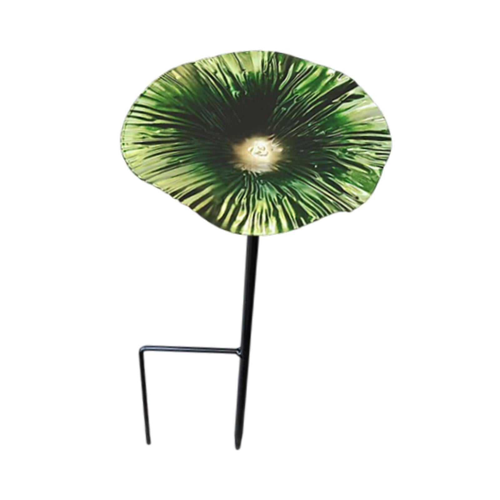 Bird Baths for Outdoors Garden Metal Bird Bath for Backyard Patio Bird Lover Green