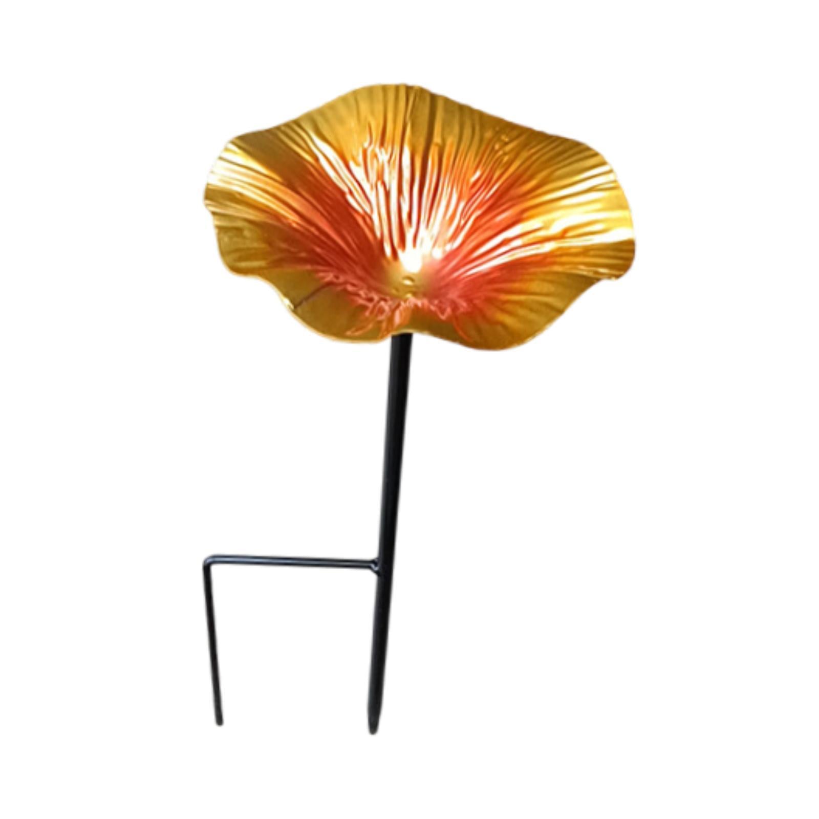 Bird Baths for Outdoors Garden Metal Bird Bath for Backyard Patio Bird Lover Brown