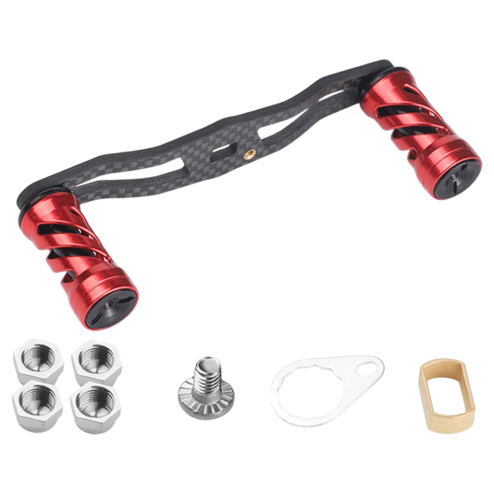 Baitcasting Reel Replacement Part Fishing Gear Metal Knob Fishing Reel Crank red