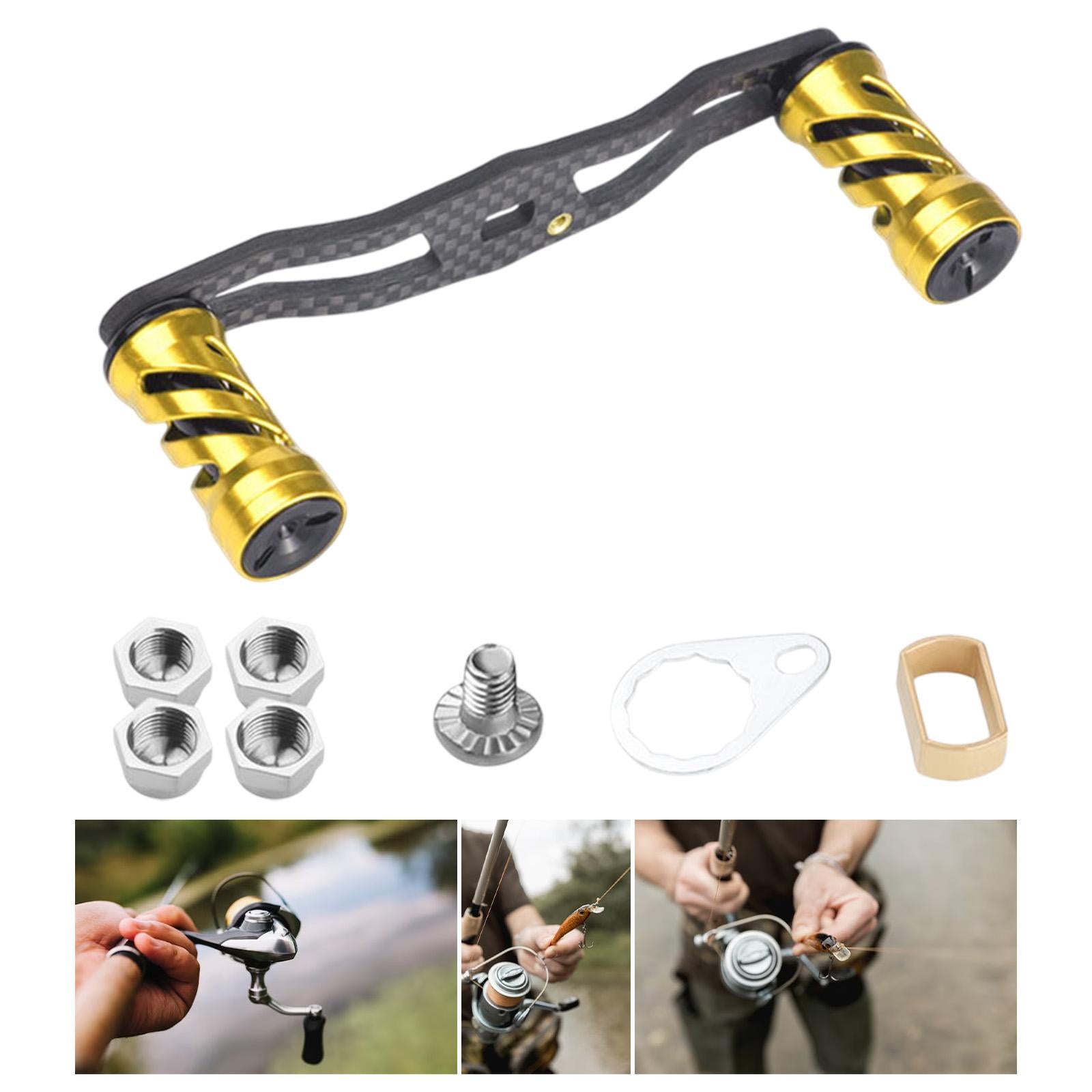 Baitcasting Reel Replacement Part Fishing Gear Metal Knob Fishing Reel Crank gold