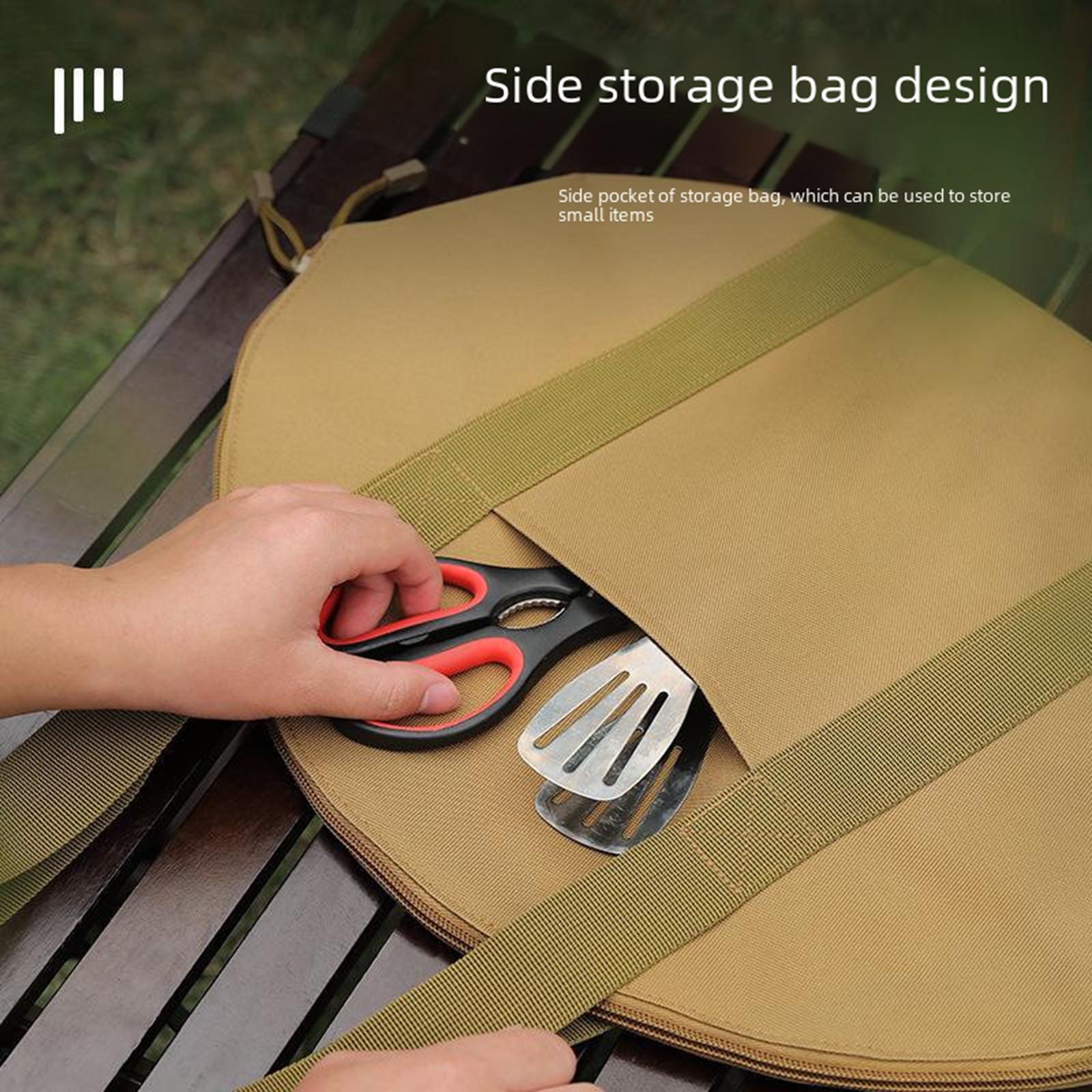 Cast Iron Skillet Bag Grill Accessories Frying Pan Pouch for Cooking Camping 45.5 cmx35.5 cm