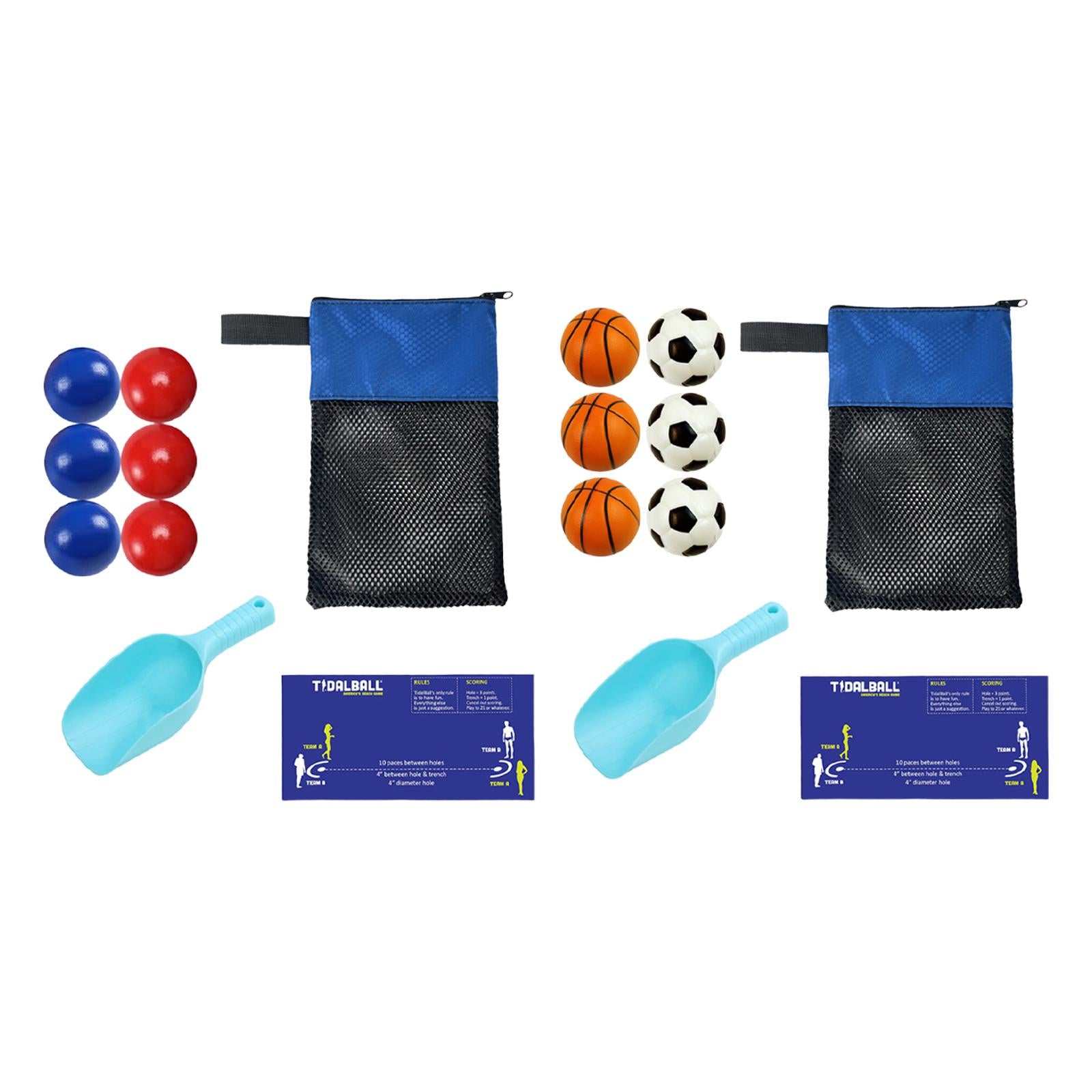 Beach Game Compact Portable Convenient Outdoors Game for Lawn Holiday Yard Red and blue balls