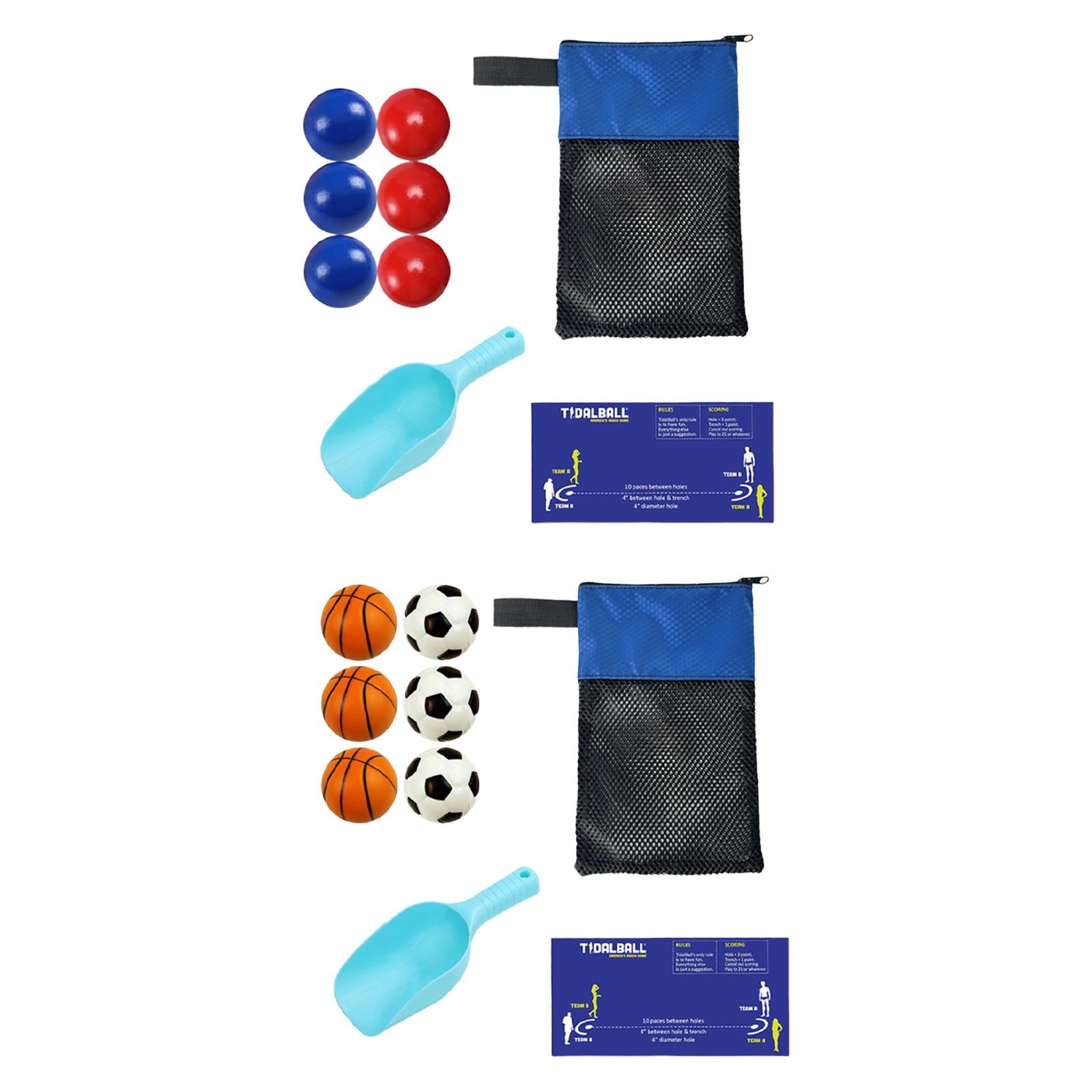 Beach Game Compact Portable Convenient Outdoors Game for Lawn Holiday Yard Red and blue balls