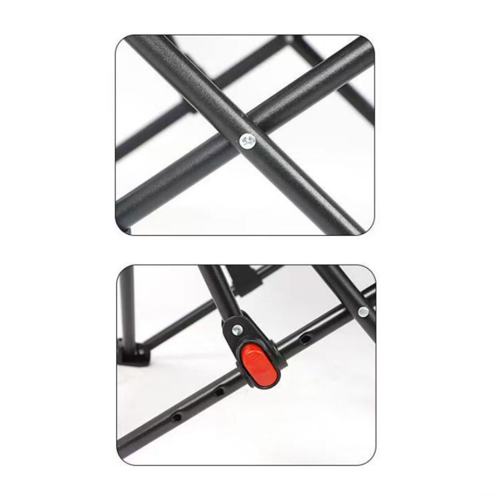 Reclining Camping Chair Comfortable Folding Camp Chair for Park Lawn Fishing Black