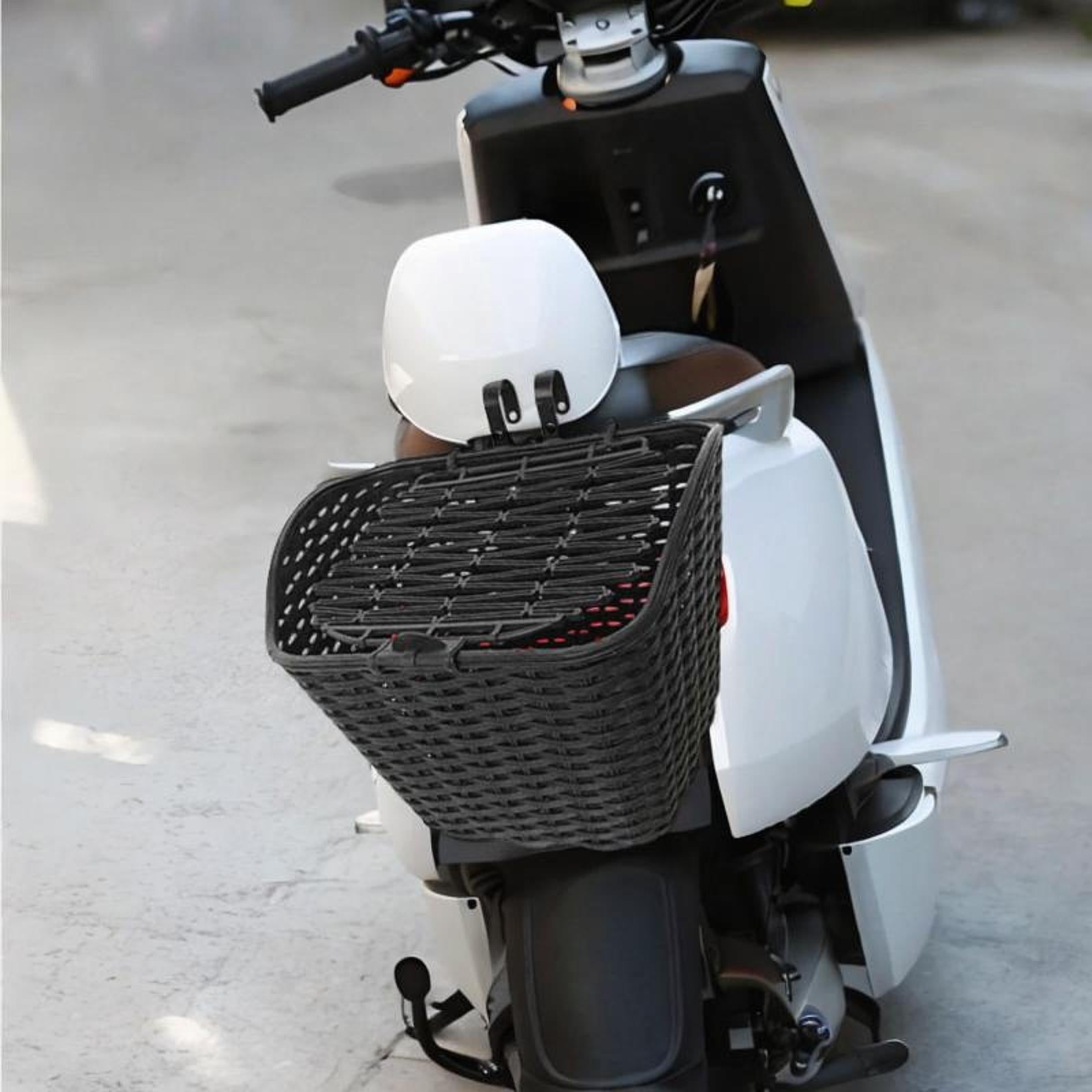 Bike Basket Lightweight Pannier Easy to Install with Lid for Road Bikes Toys Black