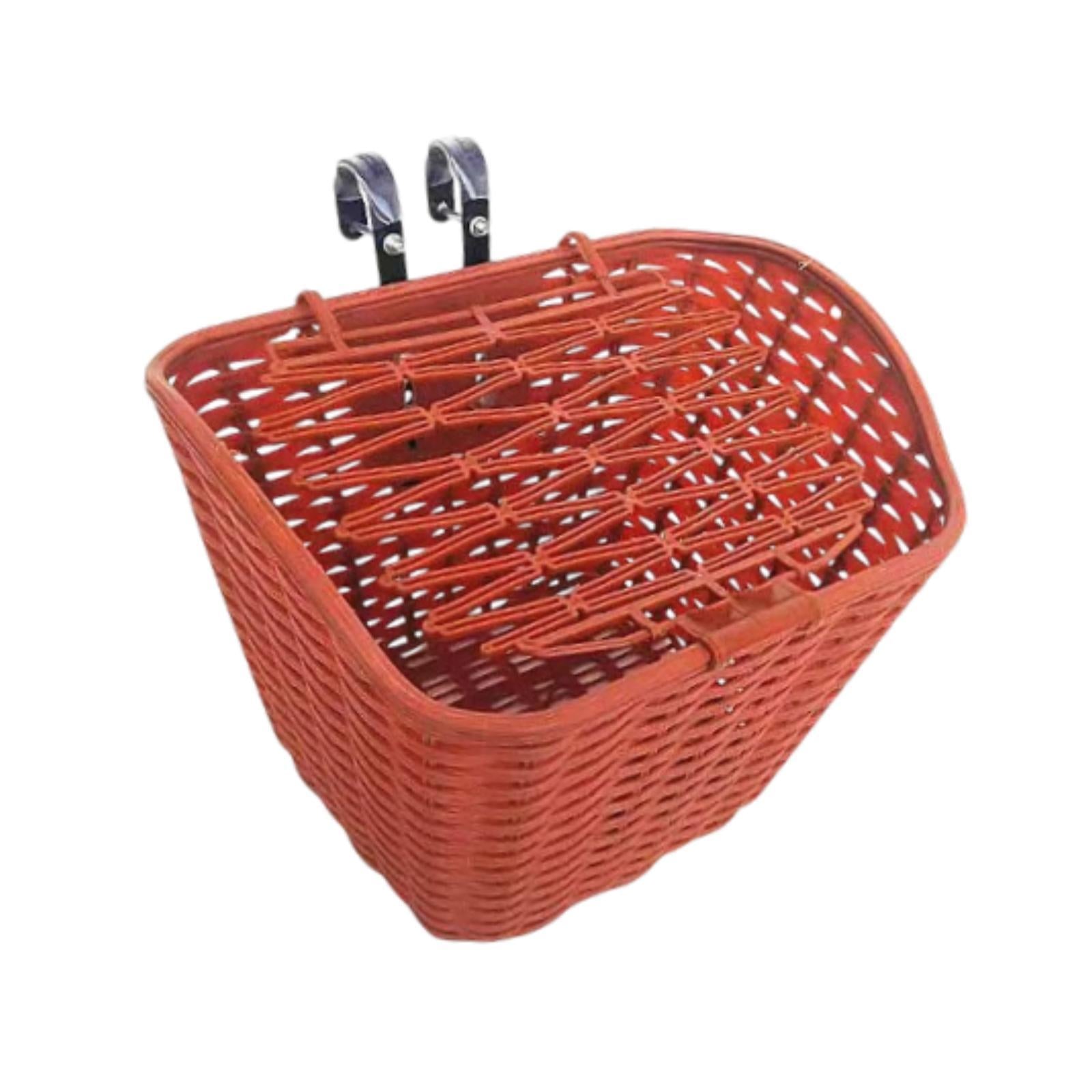 Bike Basket Lightweight Pannier Easy to Install with Lid for Road Bikes Toys Brown