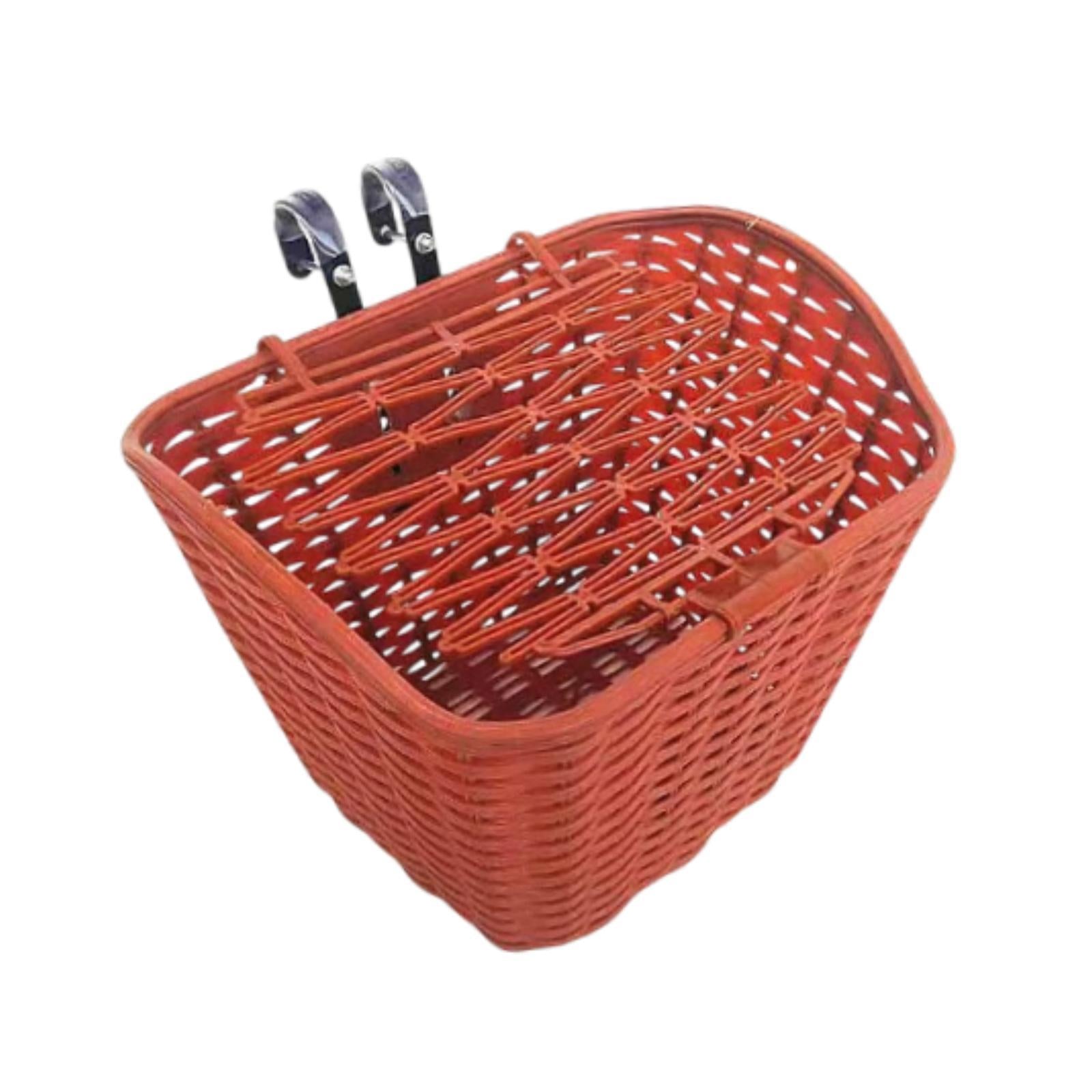 Bike Basket Lightweight Pannier Easy to Install with Lid for Road Bikes Toys Brown