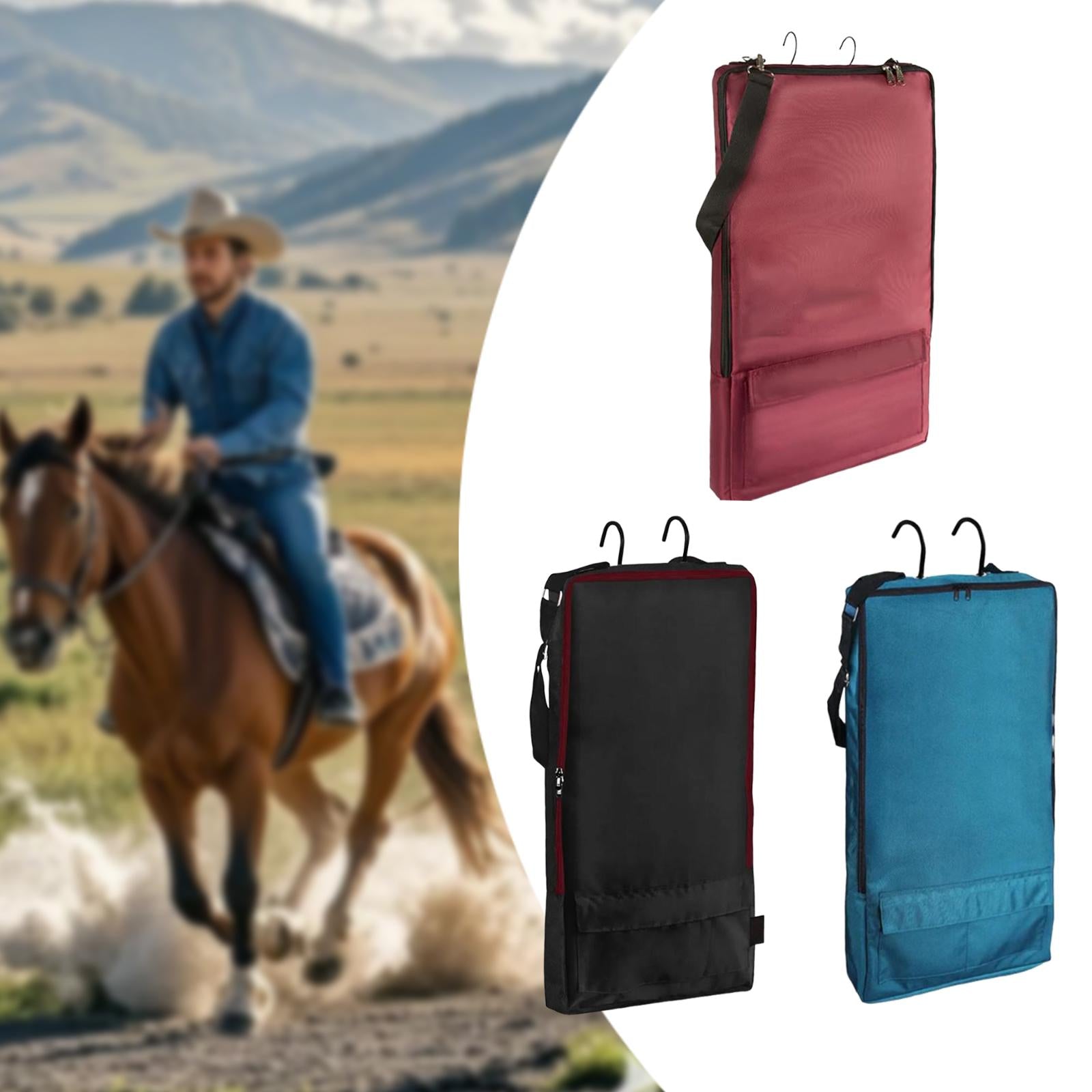 Bridle Bag Sturdy Bridle Bag for Horses for Harness Equestrian Reins Bridles red