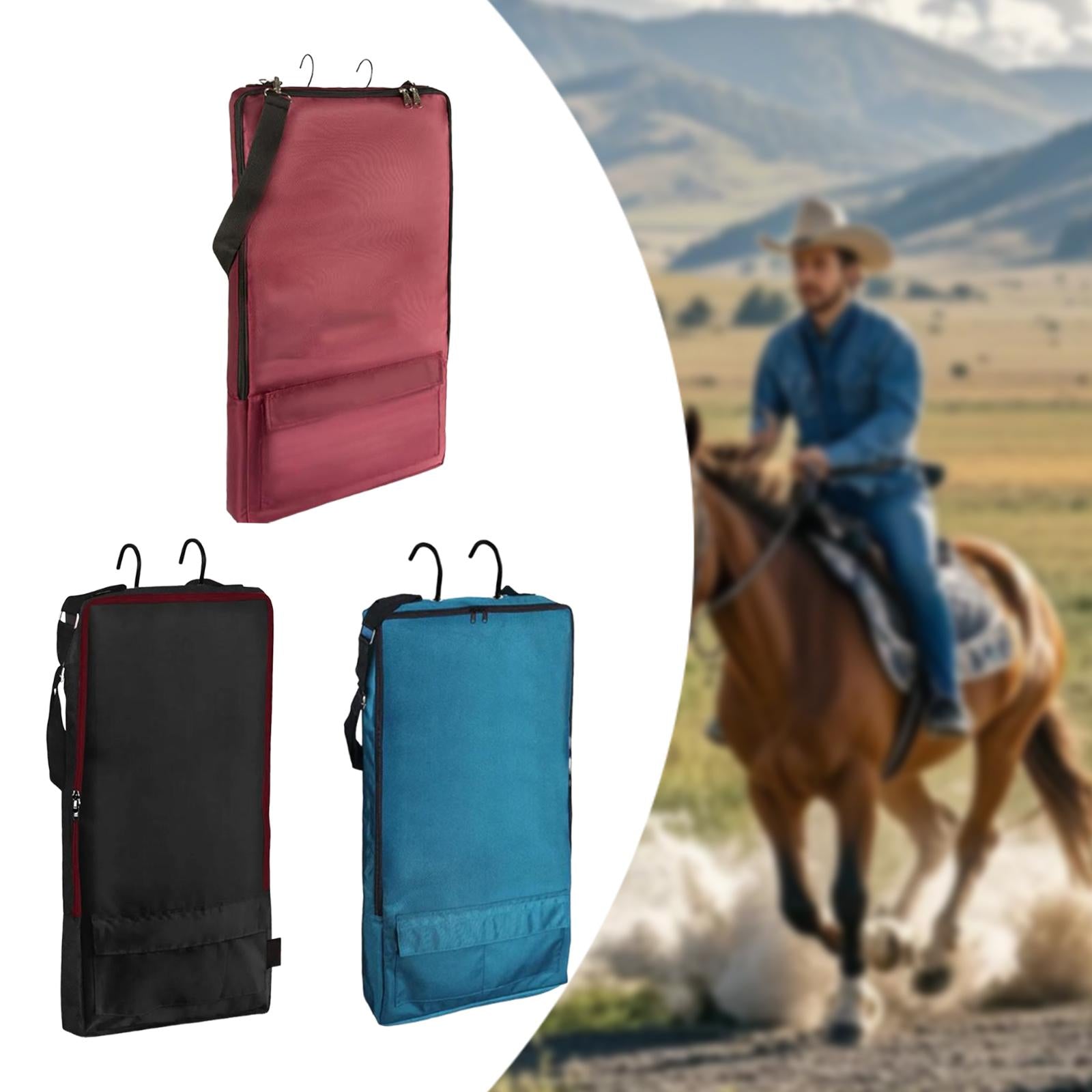 Bridle Bag Sturdy Bridle Bag for Horses for Harness Equestrian Reins Bridles red