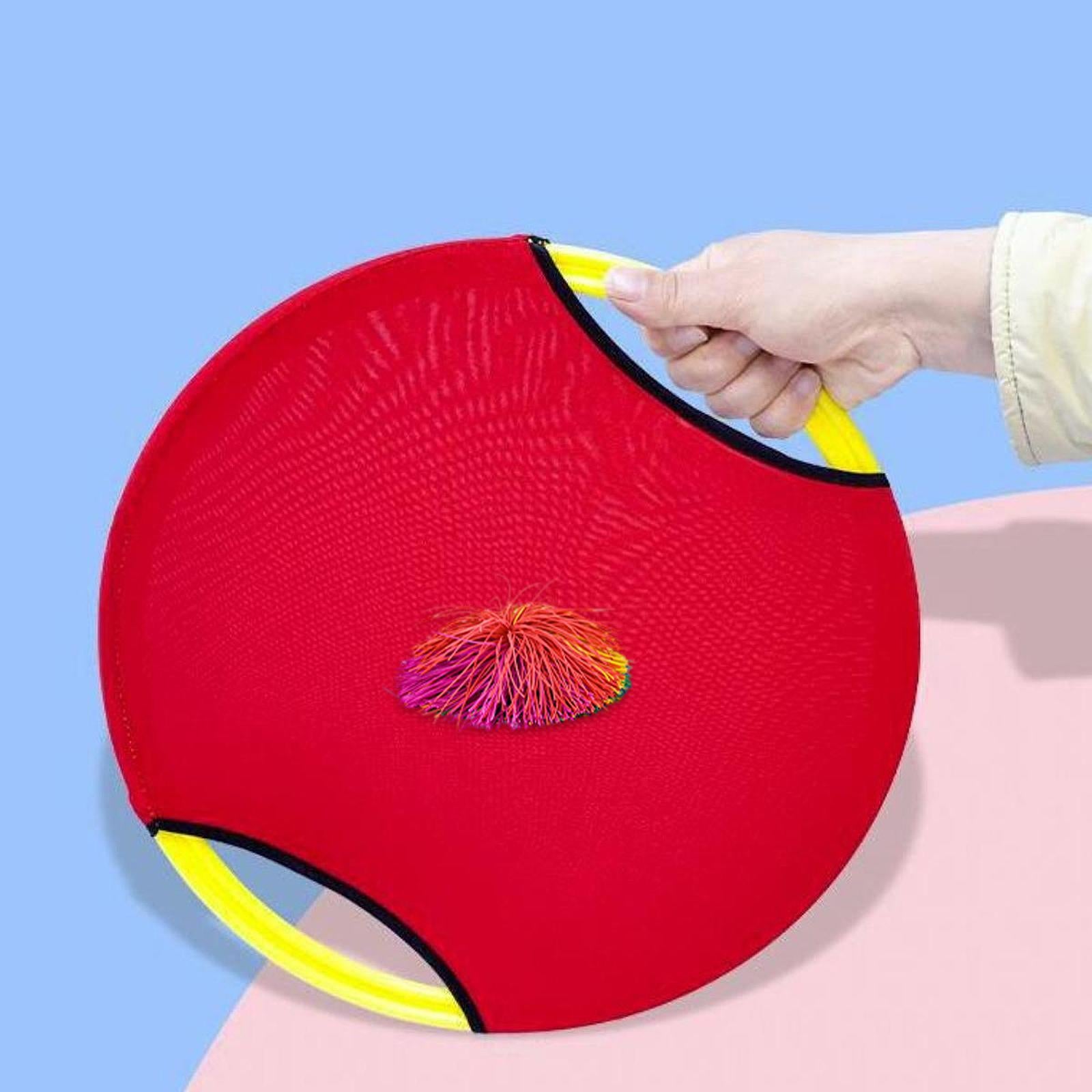 Bouncy Paddle Stringy Ball Beach Sensory Activity Trampoline Paddle Ball Set Red