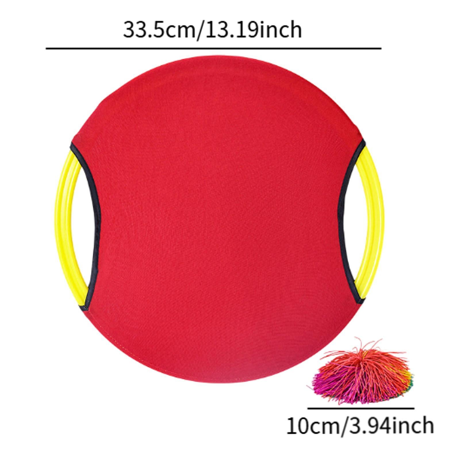 Bouncy Paddle Stringy Ball Beach Sensory Activity Trampoline Paddle Ball Set Red