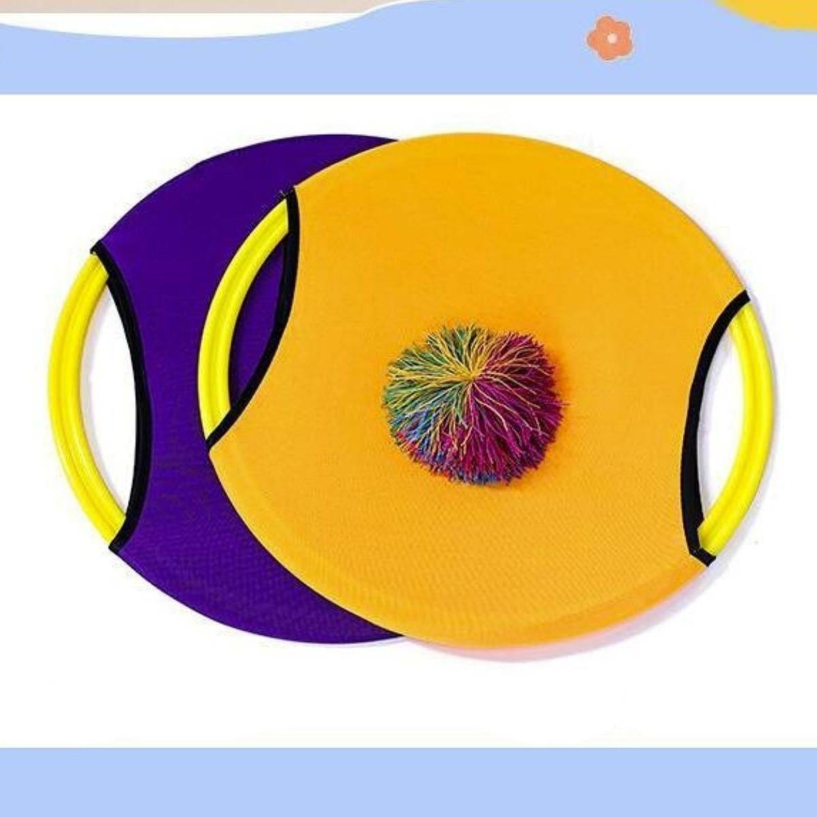 Bouncy Paddle Stringy Ball Beach Sensory Activity Trampoline Paddle Ball Set Orange