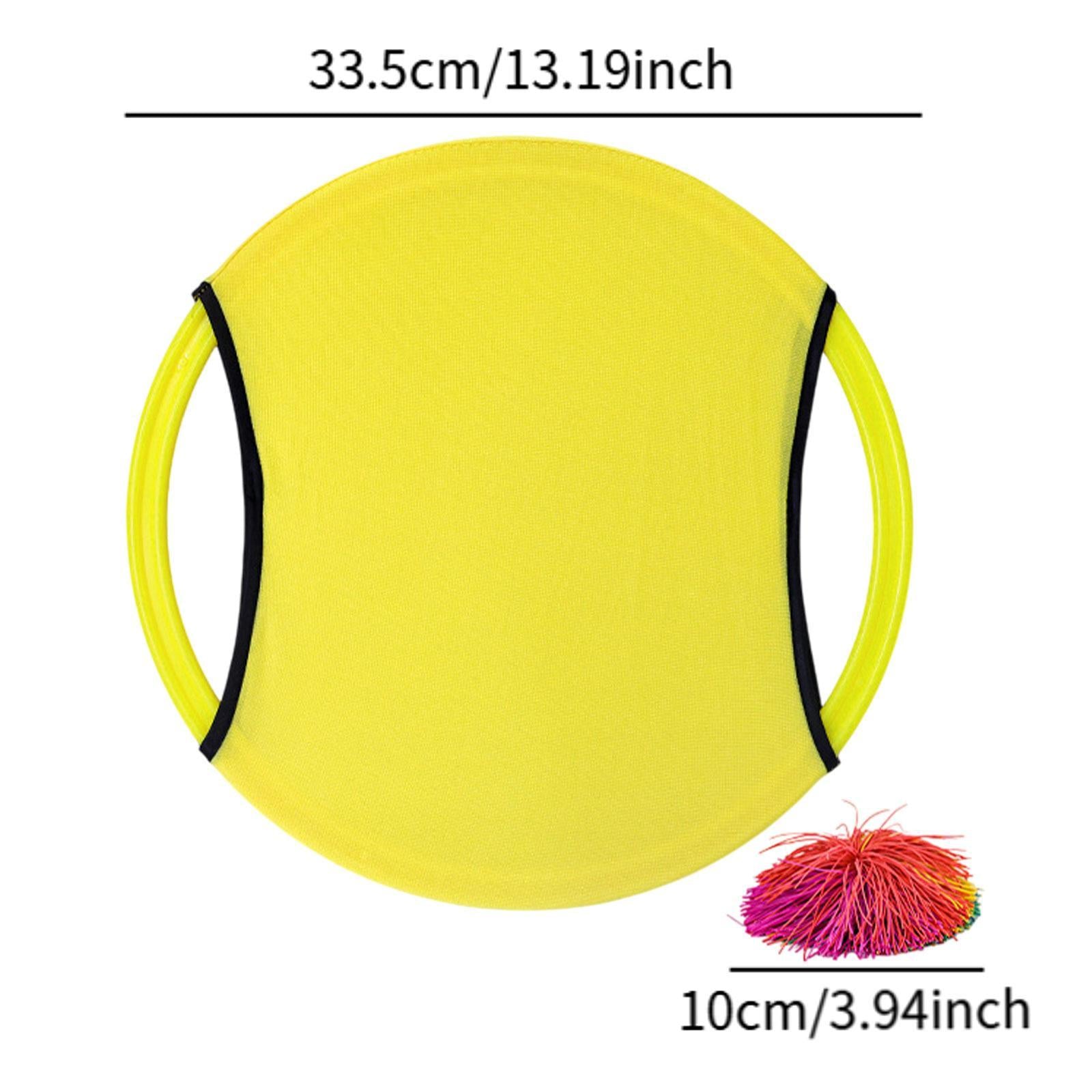 Bouncy Paddle Stringy Ball Beach Sensory Activity Trampoline Paddle Ball Set Yellow
