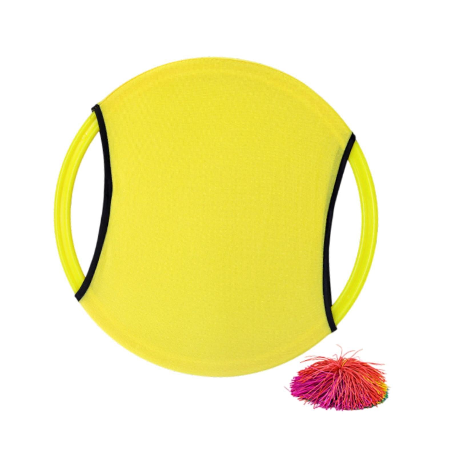 Bouncy Paddle Stringy Ball Beach Sensory Activity Trampoline Paddle Ball Set Yellow