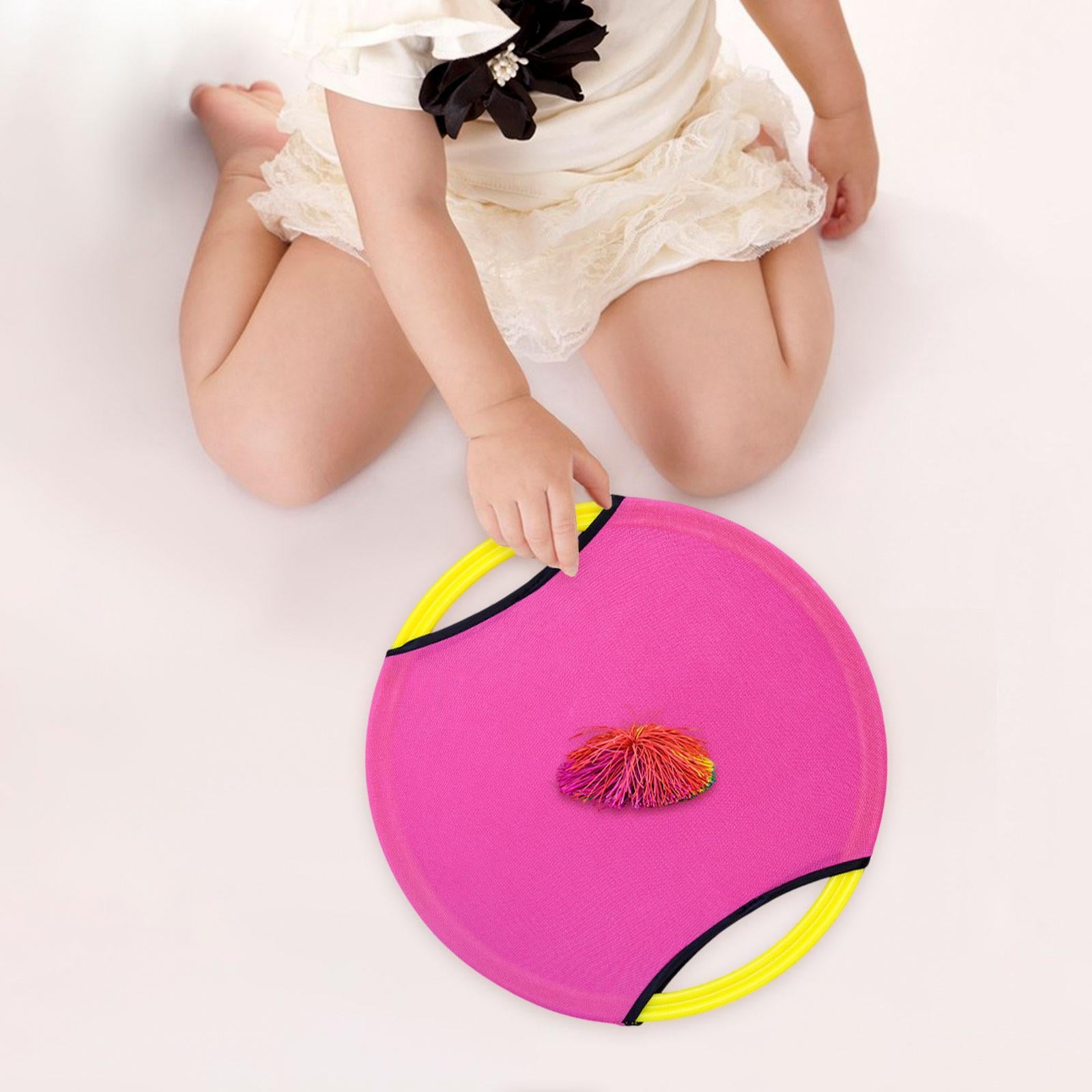 Bouncy Paddle Stringy Ball Beach Sensory Activity Trampoline Paddle Ball Set Pink
