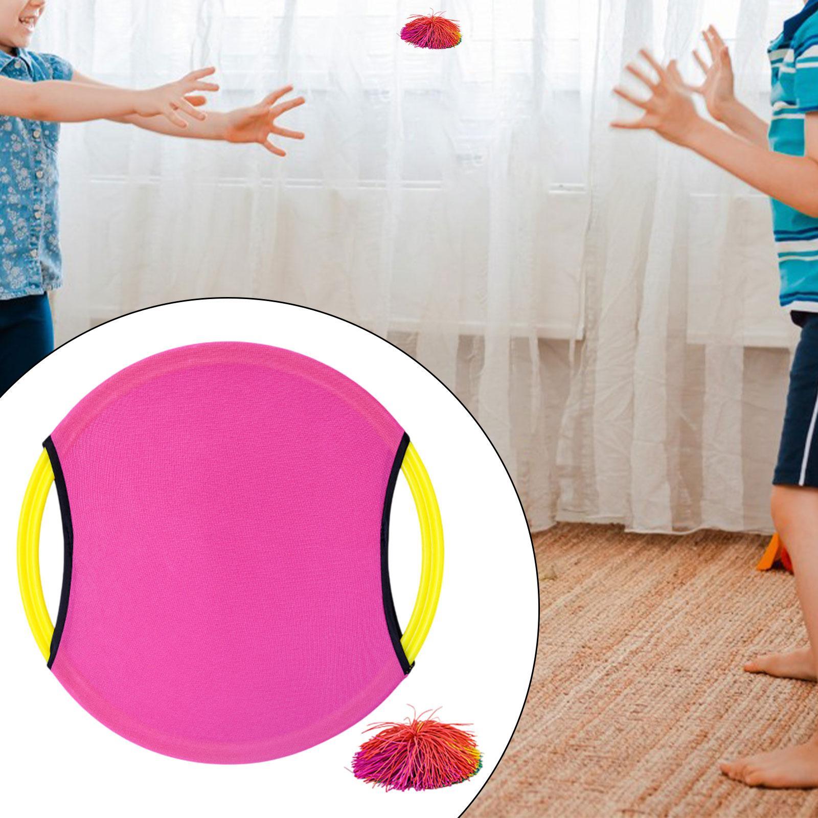 Bouncy Paddle Stringy Ball Beach Sensory Activity Trampoline Paddle Ball Set Pink