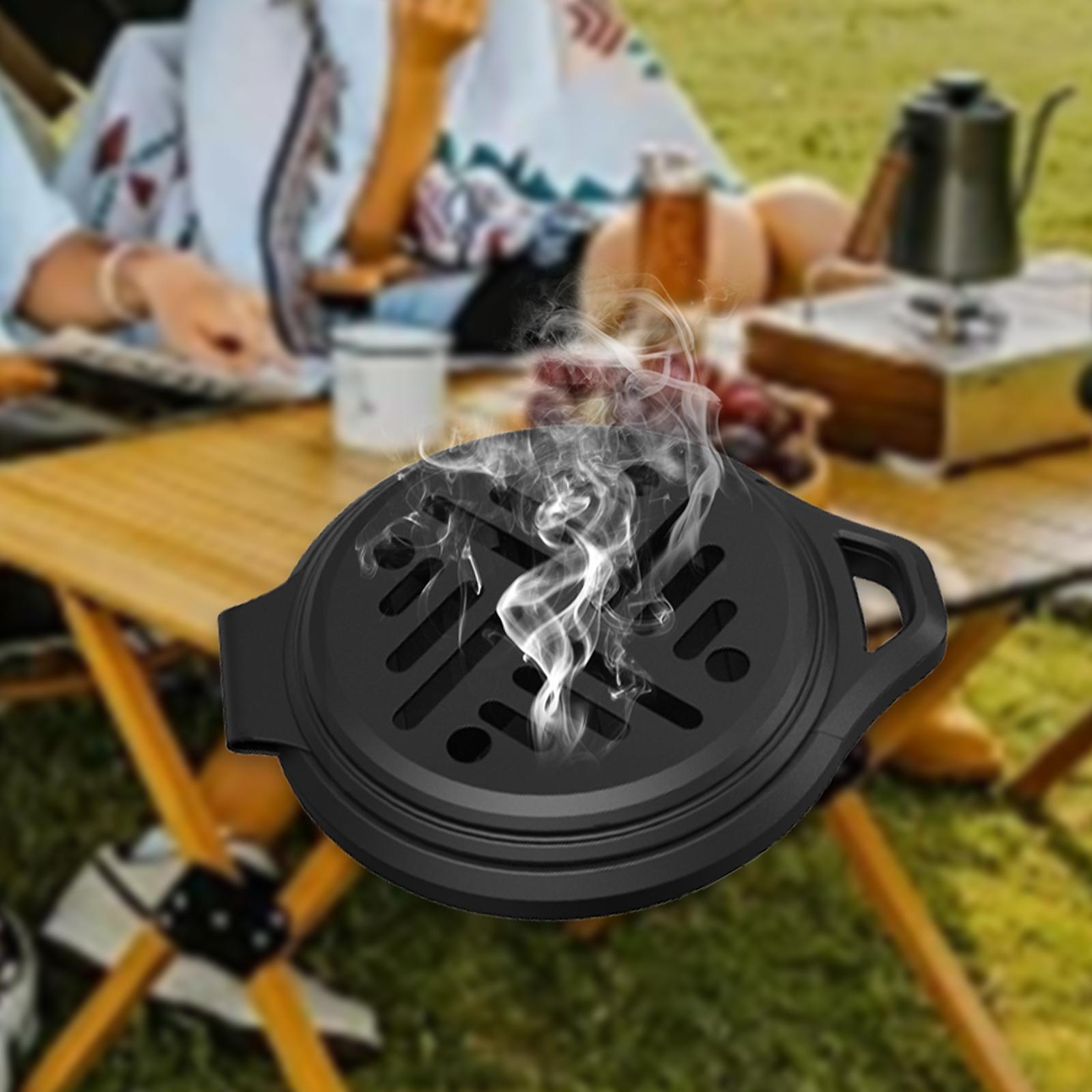 Portable Mosquito Coil Holder Burner for Hiking Party Outdoor Indoor black